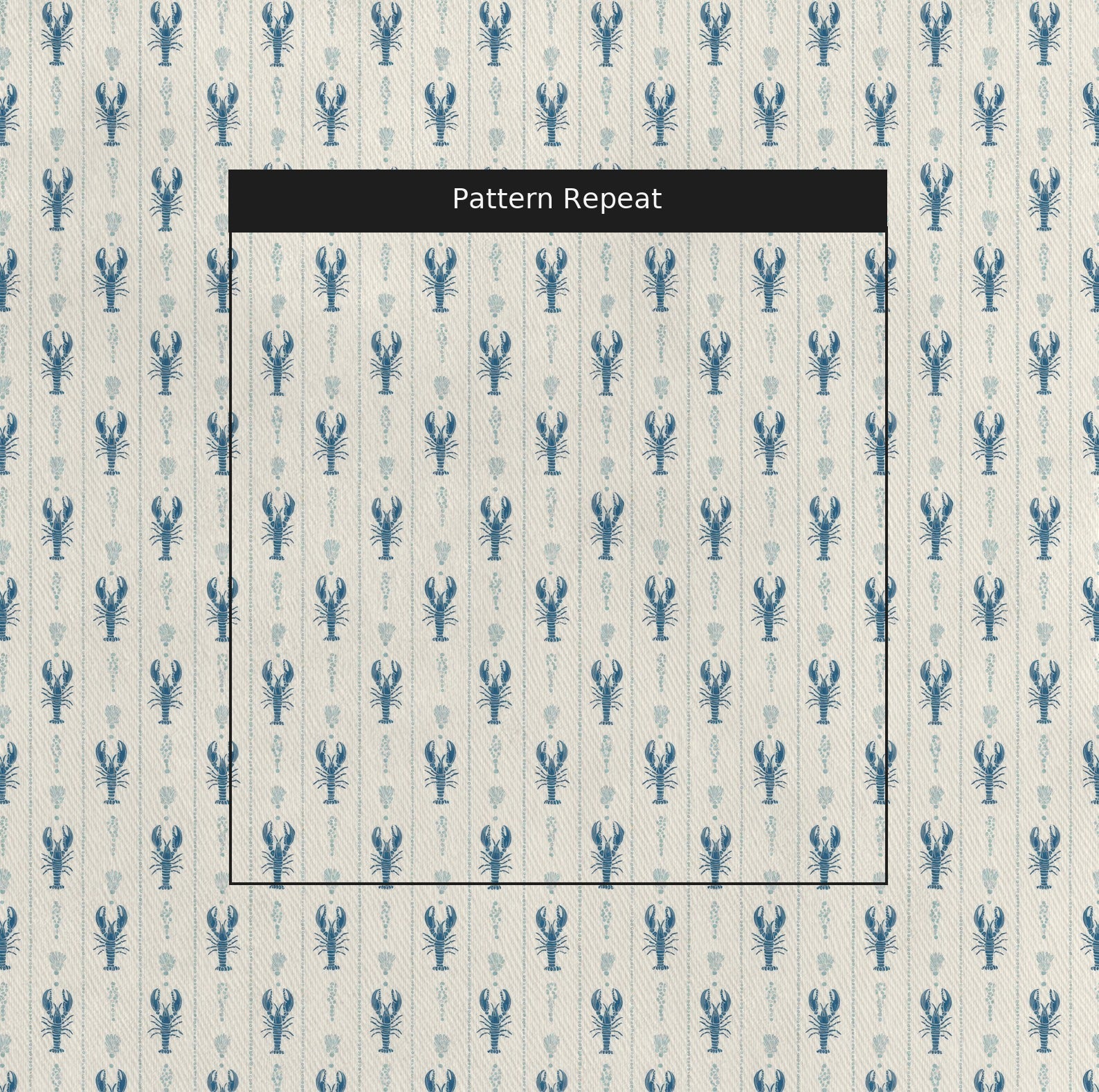 Lobster Blues - Fabric - Linen Rowe