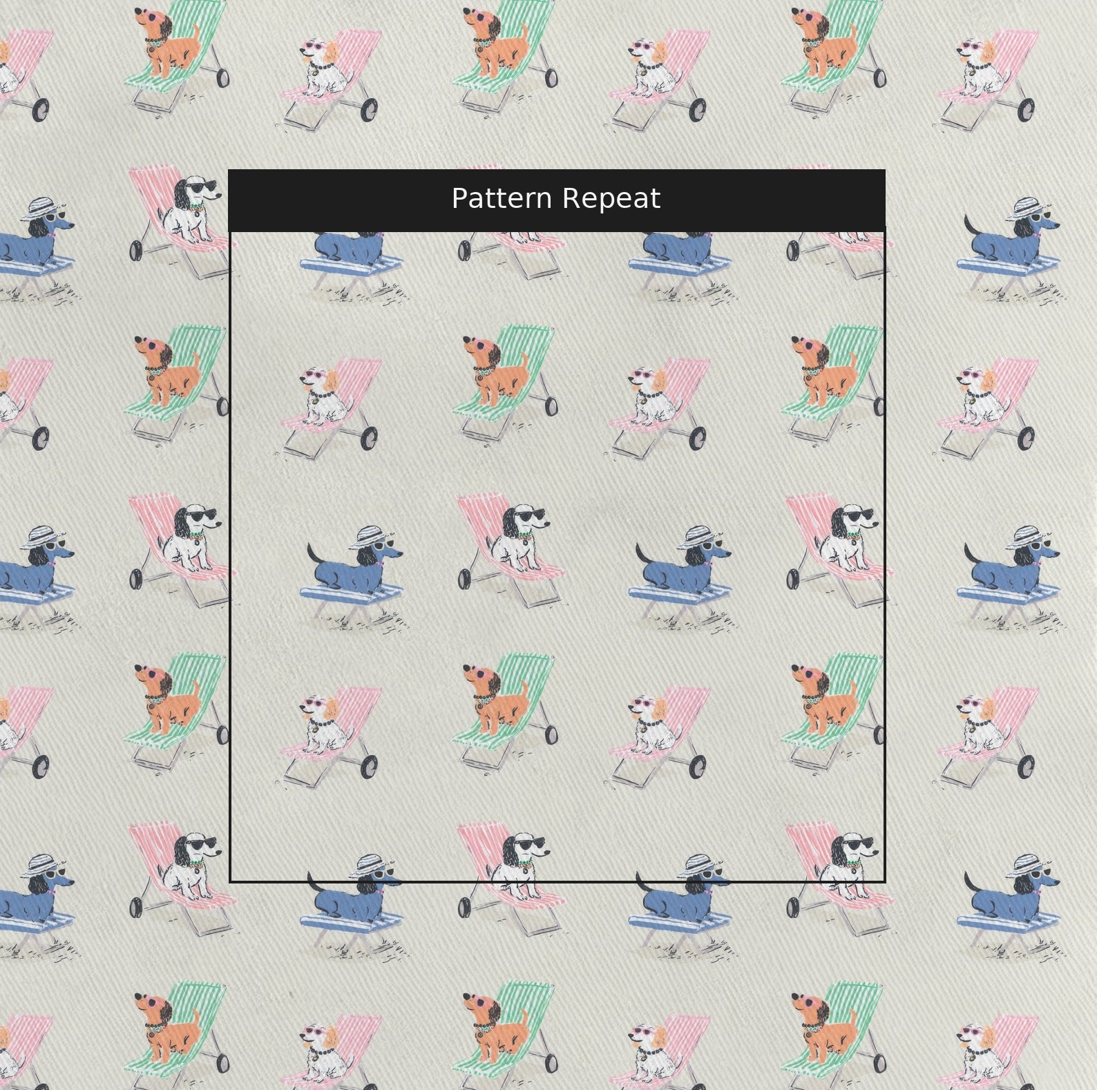 Lounger Dogs - Fabric - Linen Rowe