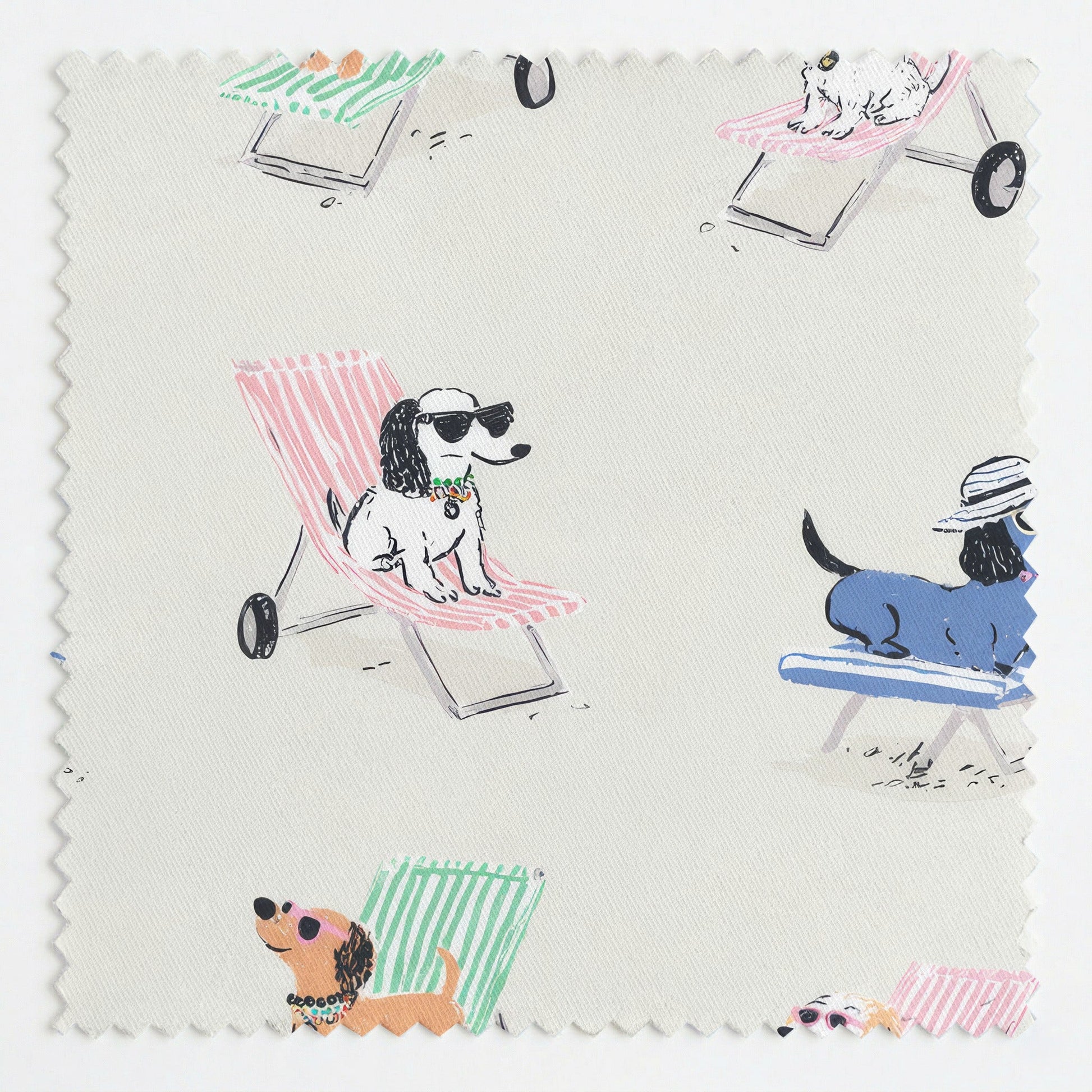 Lounger Dogs - Fabric - Linen Rowe