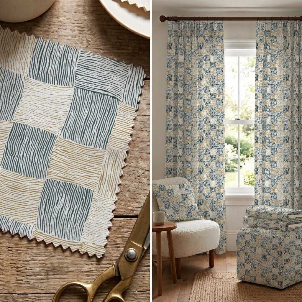 Lucan Check - Fabric - Linen Rowe