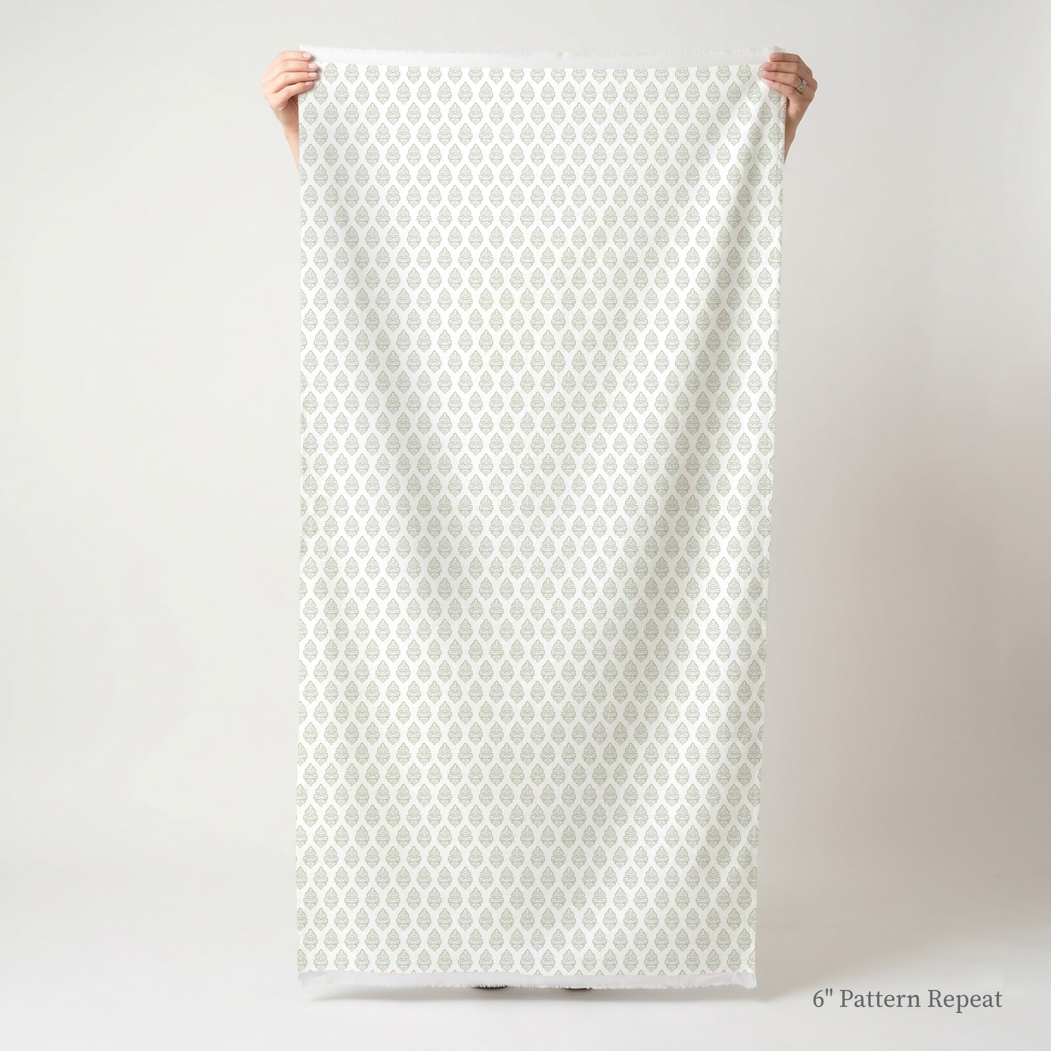 Lucara Damask - Fabric - Linen Rowe
