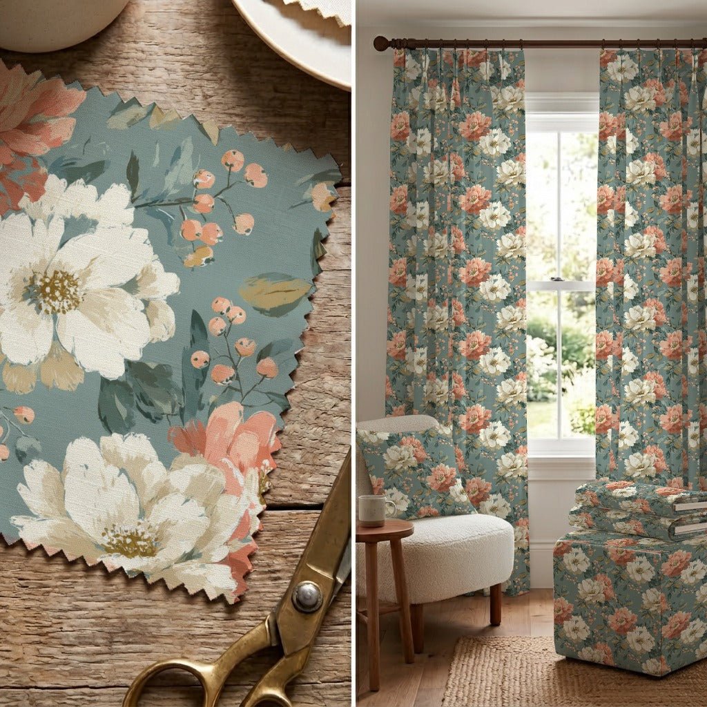 Lucetta Blossoms - Fabric - Linen Rowe