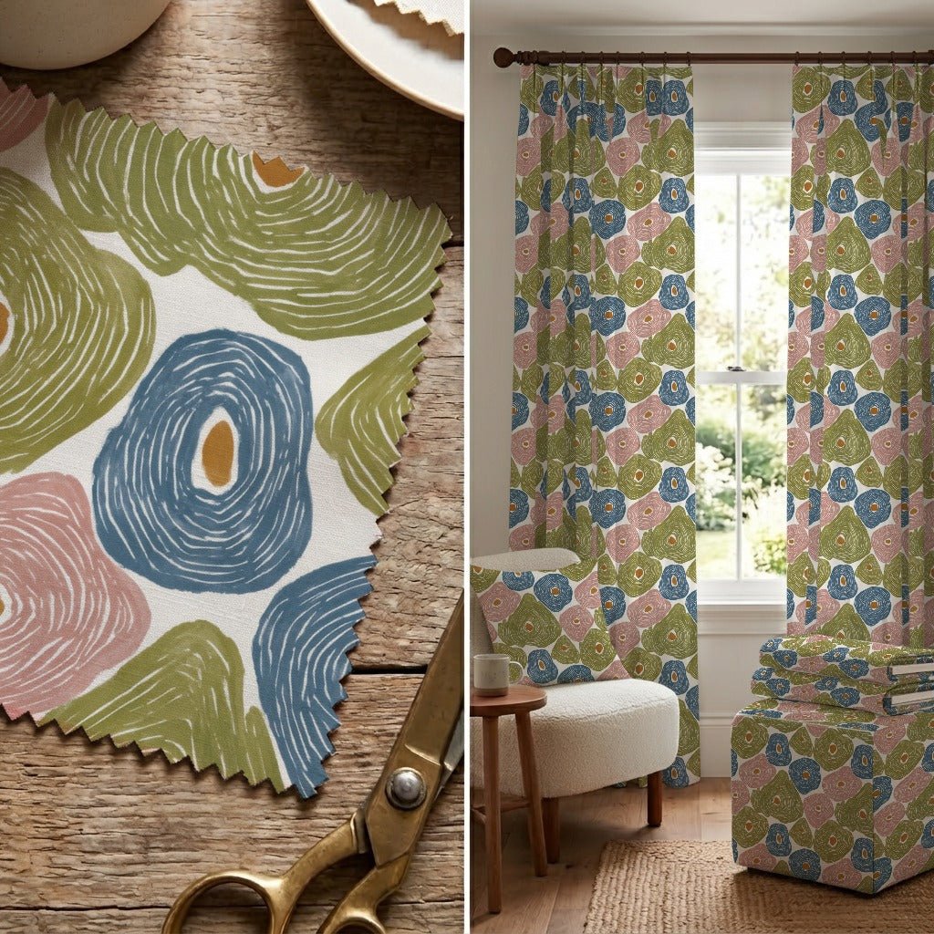 Lucia Blooms - Fabric - Linen Rowe