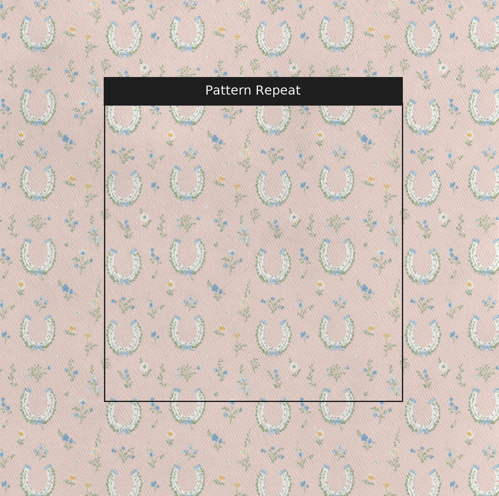 Lucky Horseshoes - Fabric - Linen Rowe