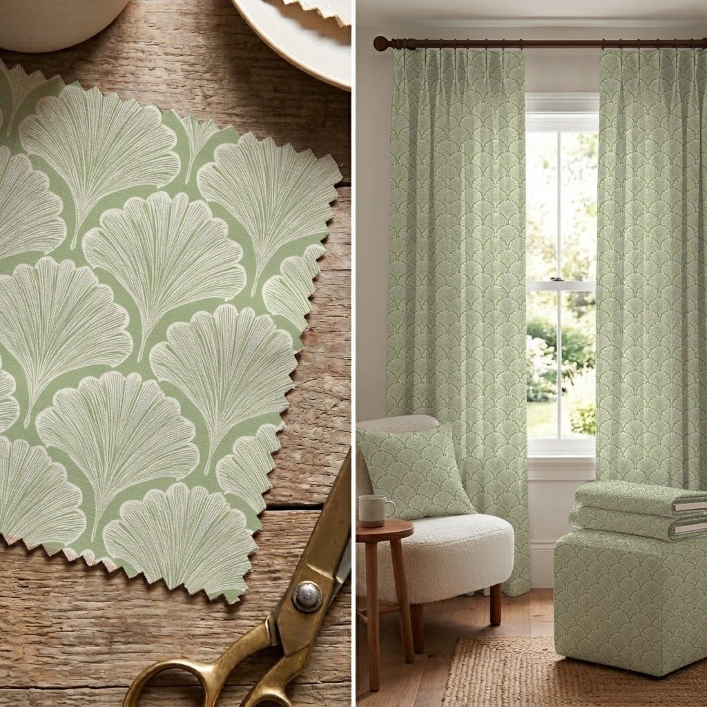 Lula Green - Fabric - Linen Rowe