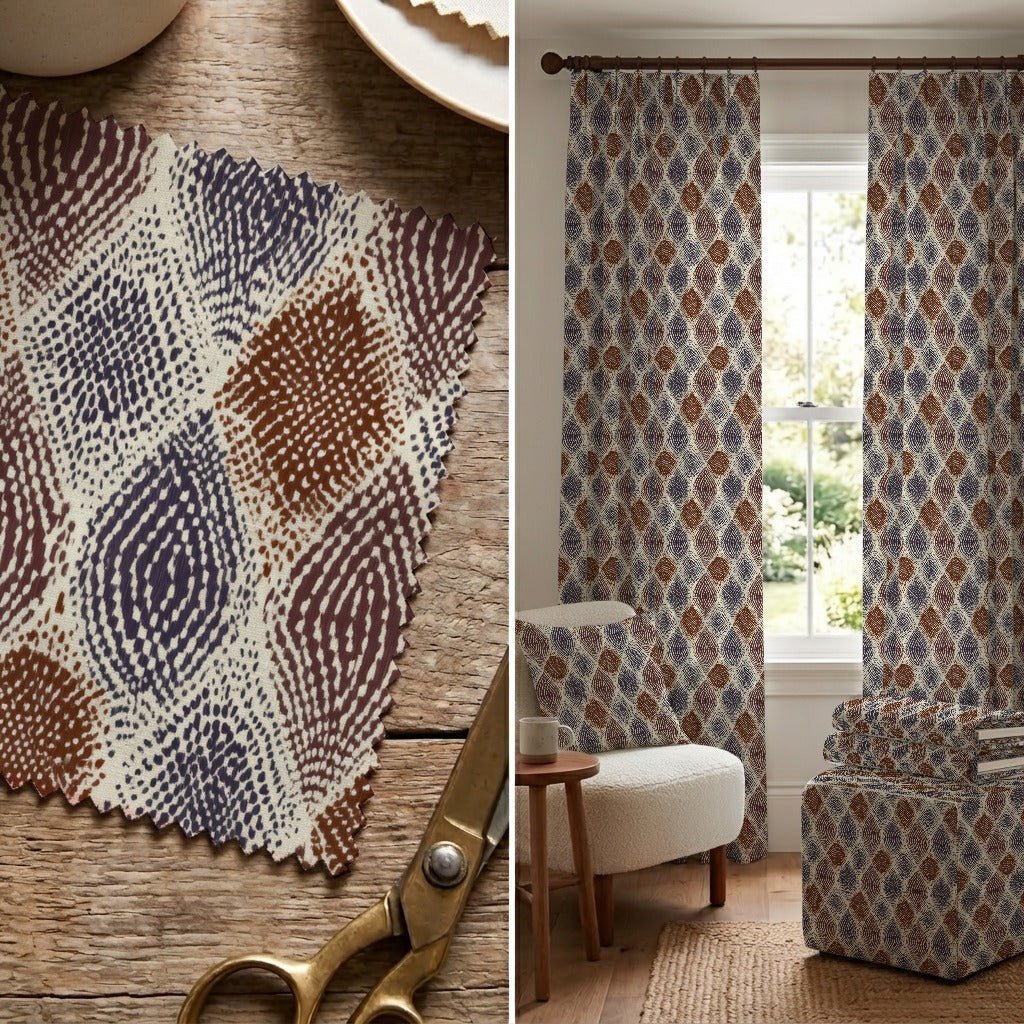Luna Diamonds - Fabric - Linen Rowe