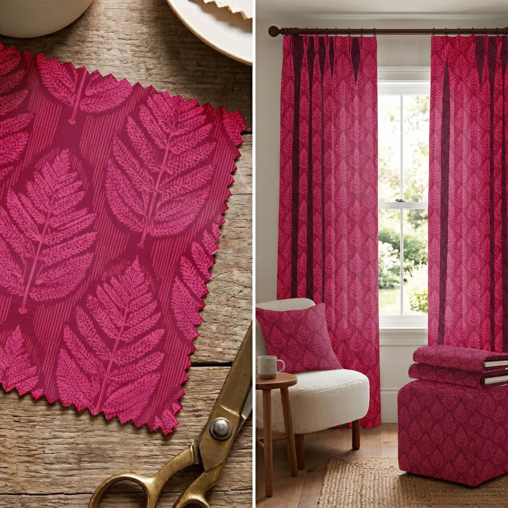 Magenta Forest - Fabric - Linen Rowe