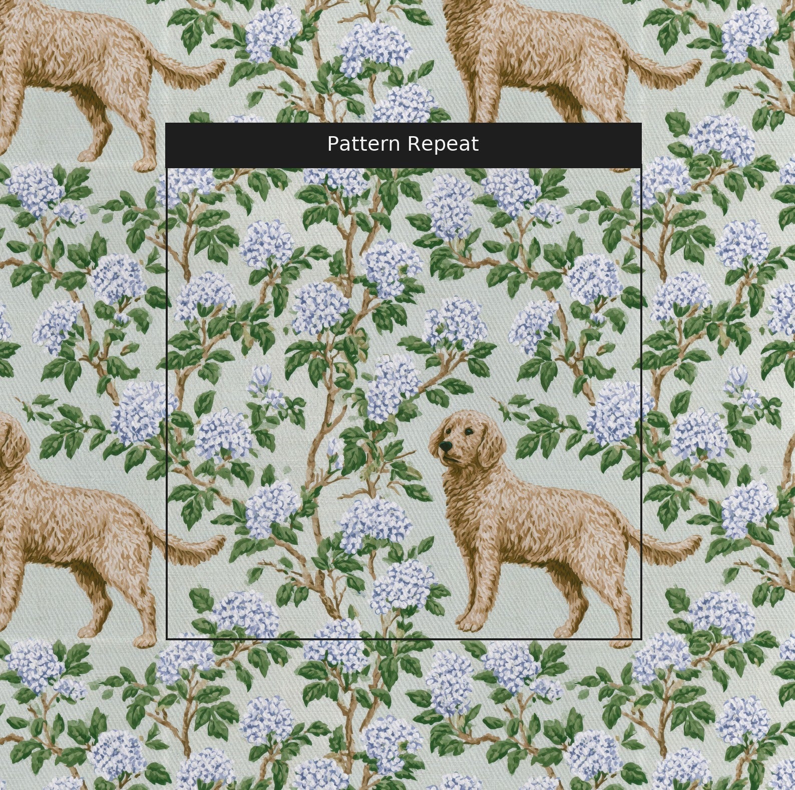 Magical Greens and Blues - Fabric - Linen Rowe