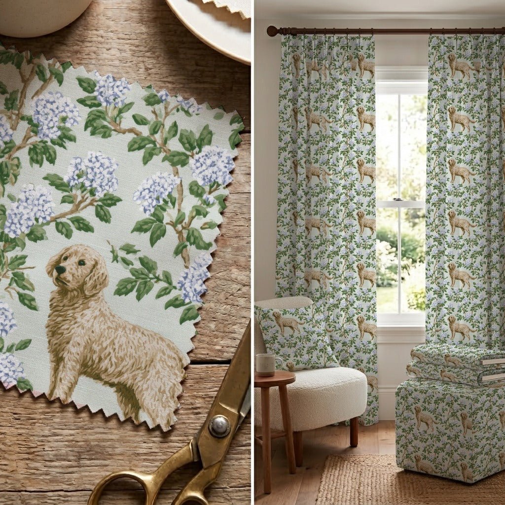 Magical Greens and Blues - Fabric - Linen Rowe