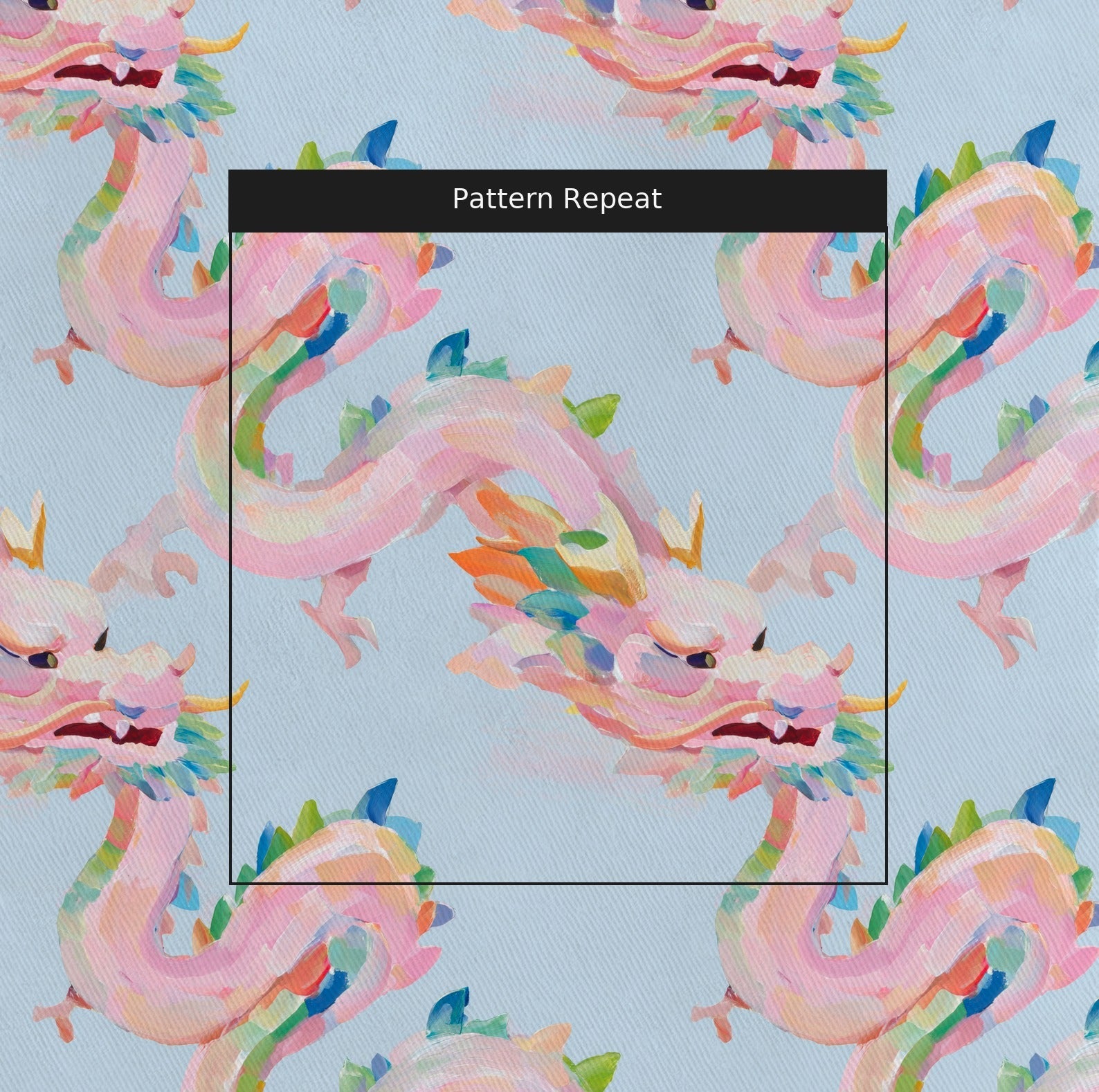 Mahj Dragons - Fabric - Linen Rowe