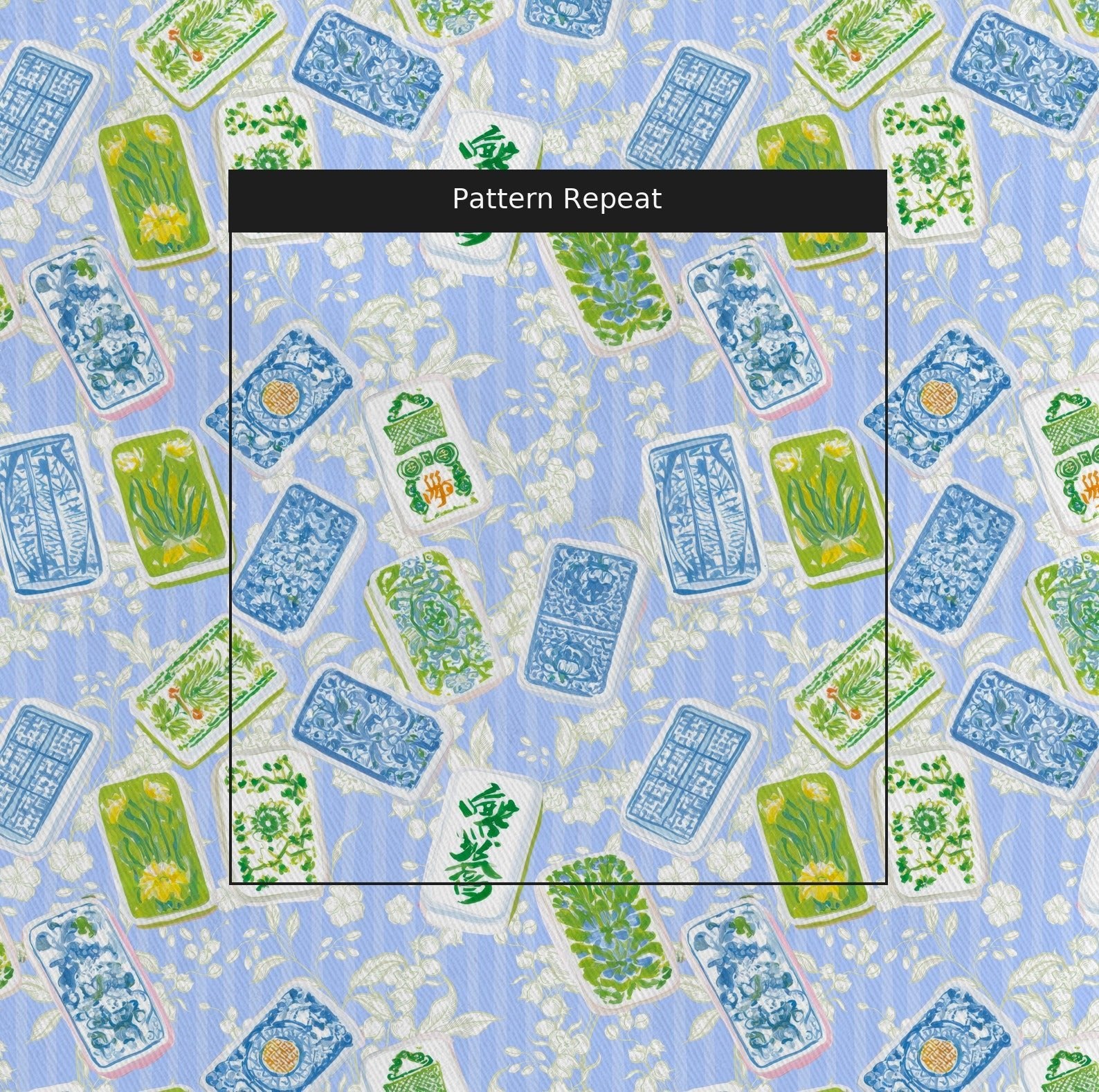 Mahjong Delight - Fabric - Linen Rowe
