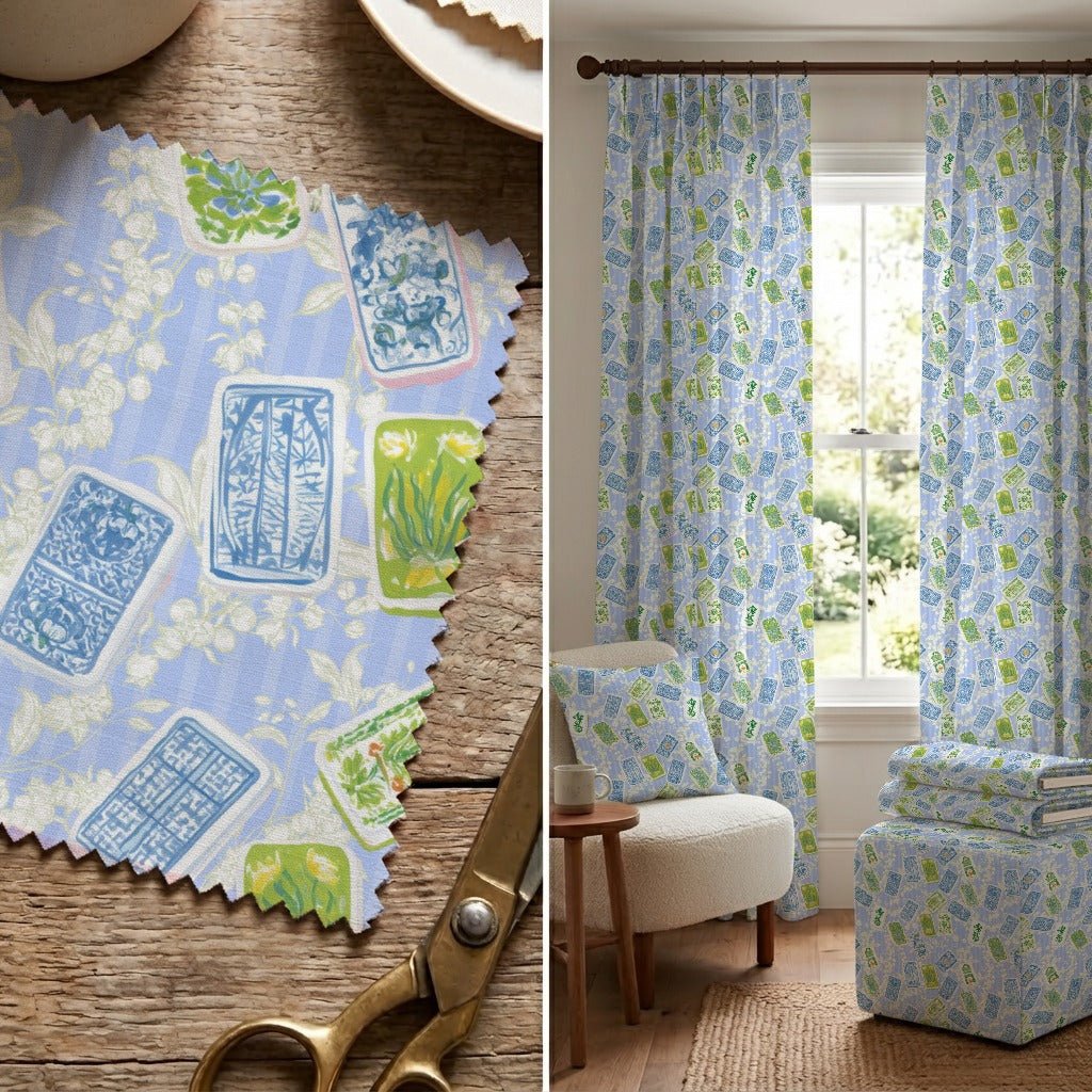 Mahjong Delight - Fabric - Linen Rowe