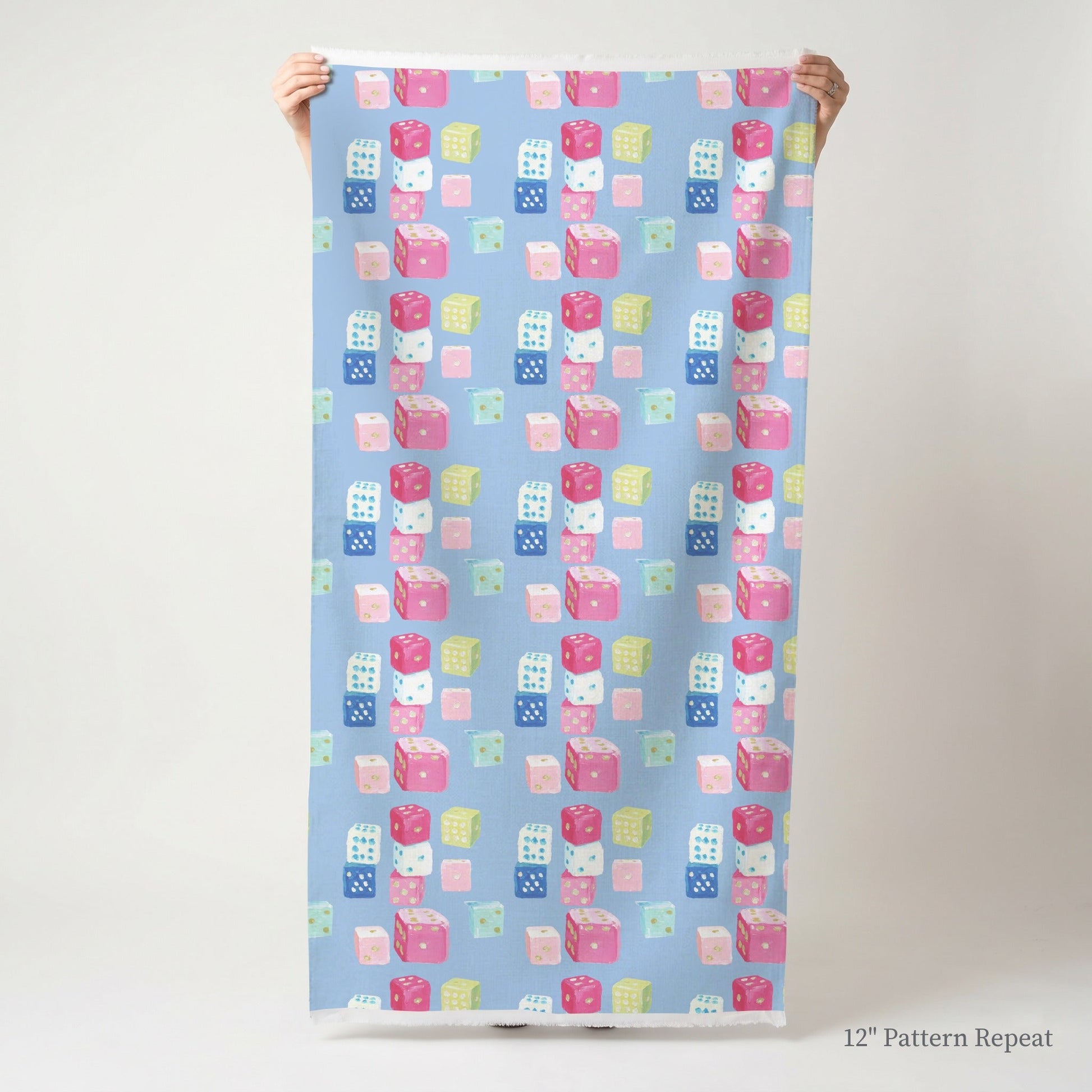 Mahjong Dice - Fabric - Linen Rowe