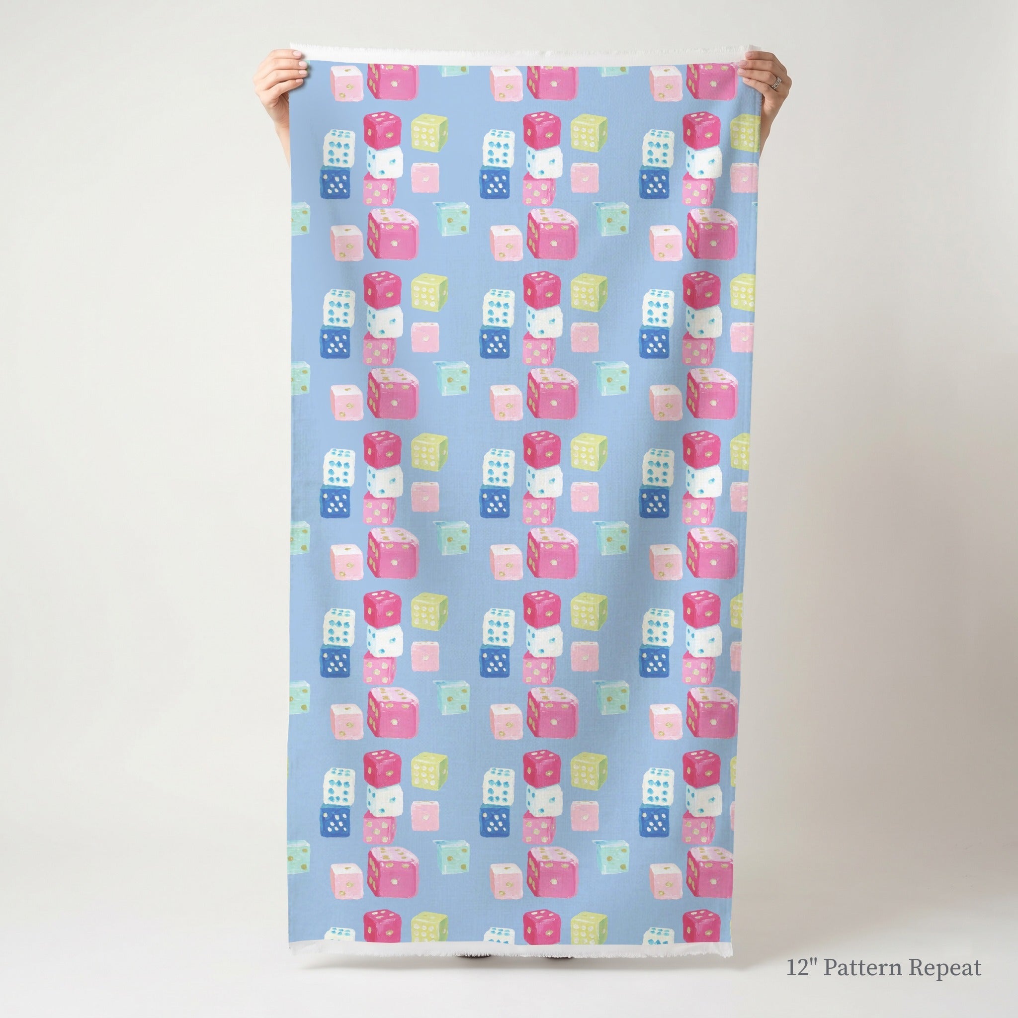 Mahjong Dice - Fabric - Linen Rowe