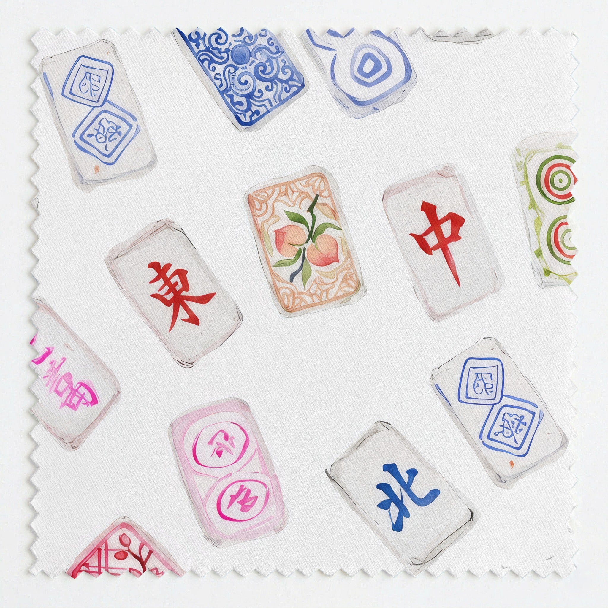 Mahjong Party - Fabric - Linen Rowe