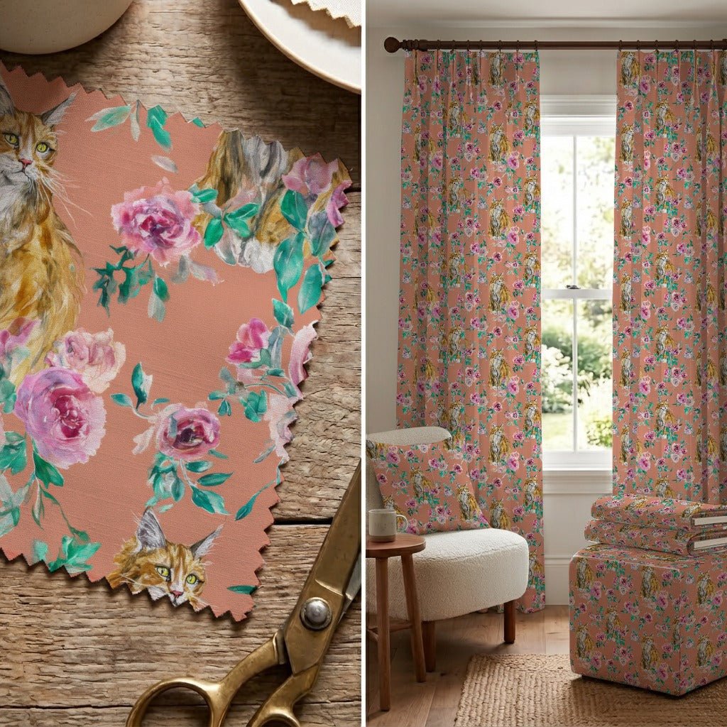 Maine Coon Botanical - Fabric - Linen Rowe