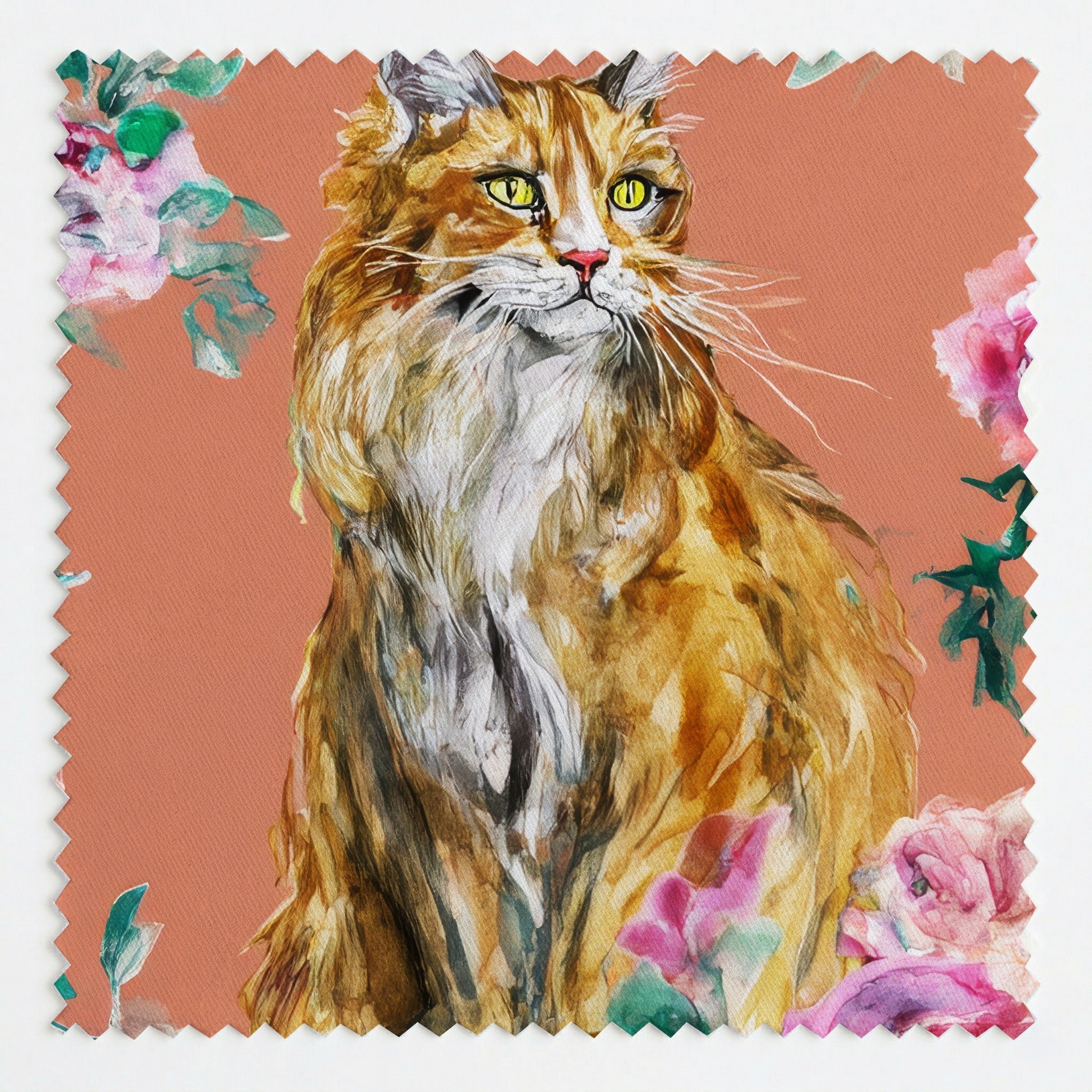 Maine Coon Botanical - Fabric - Linen Rowe