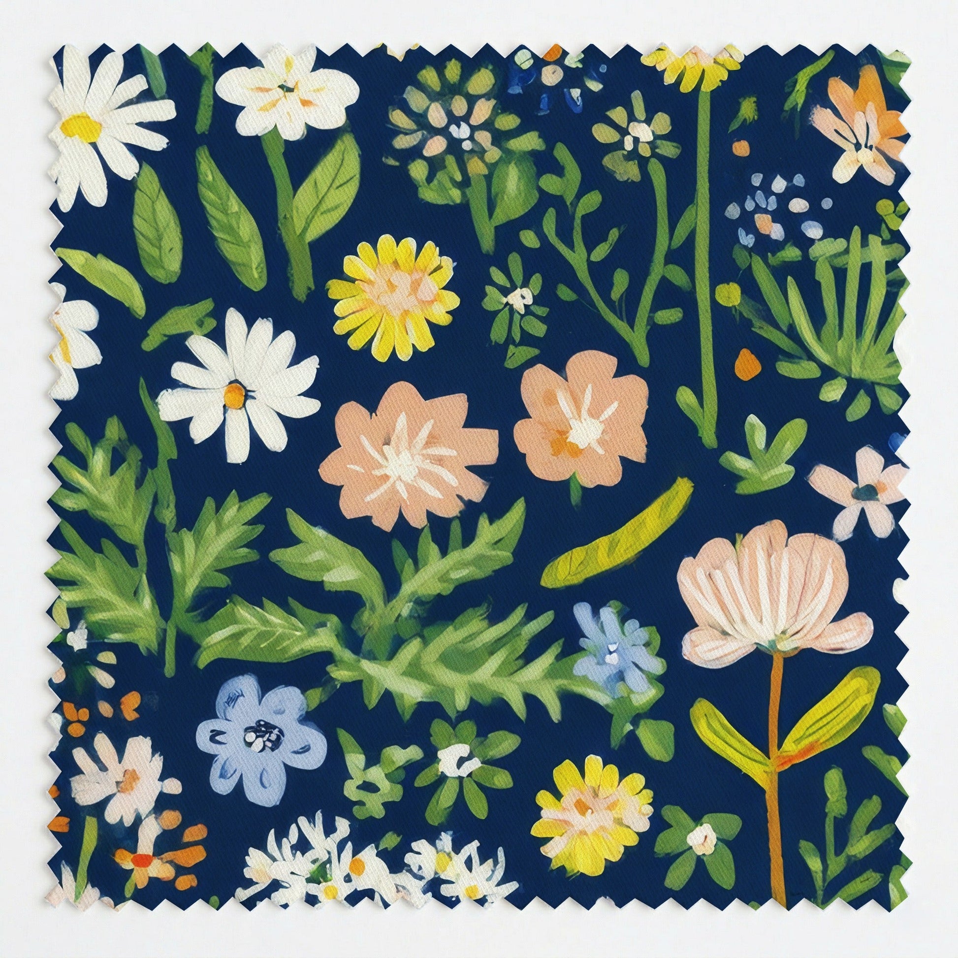 Maine Coon in the Flowers - Fabric - Linen Rowe