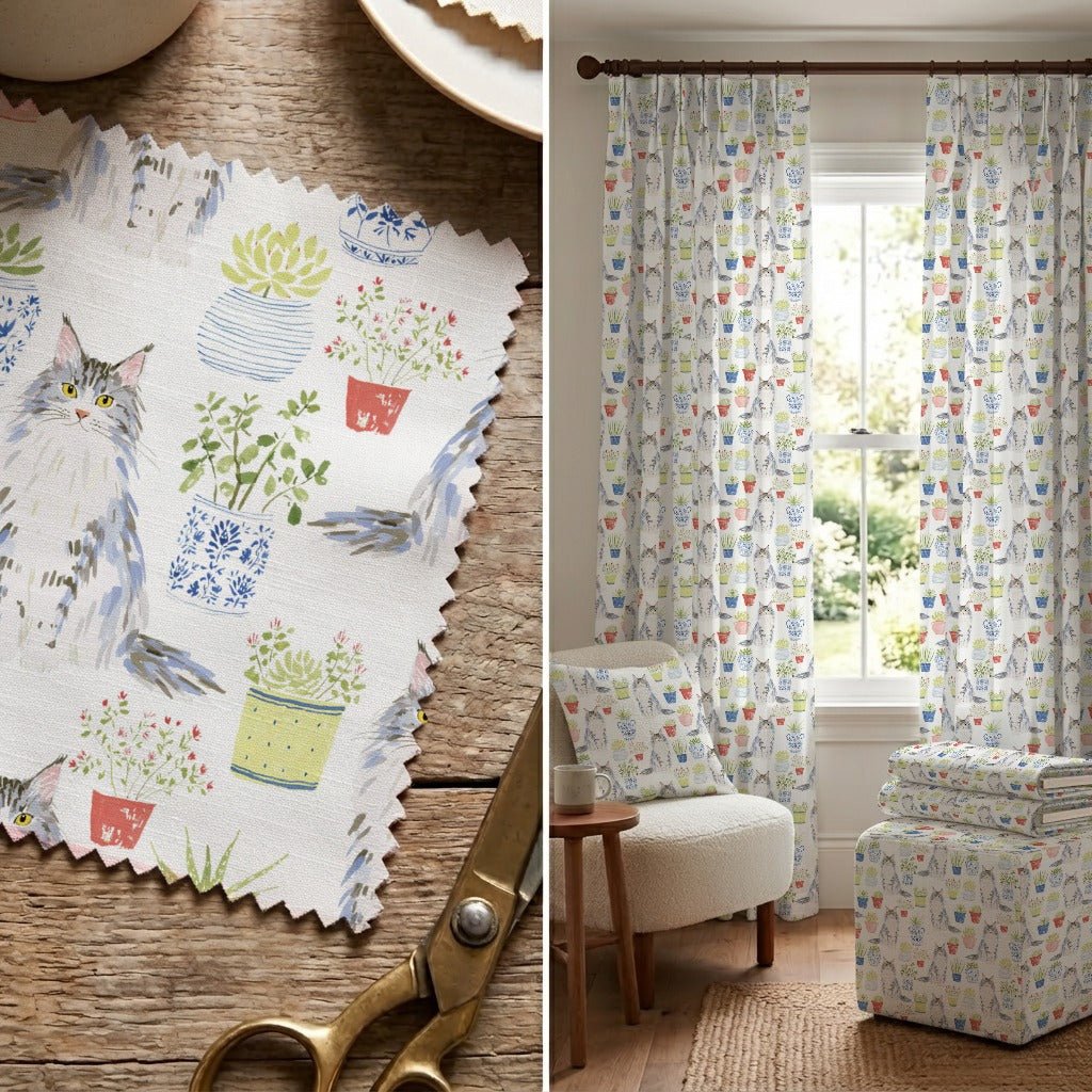 Maine Coon Plant Mom - Fabric - Linen Rowe