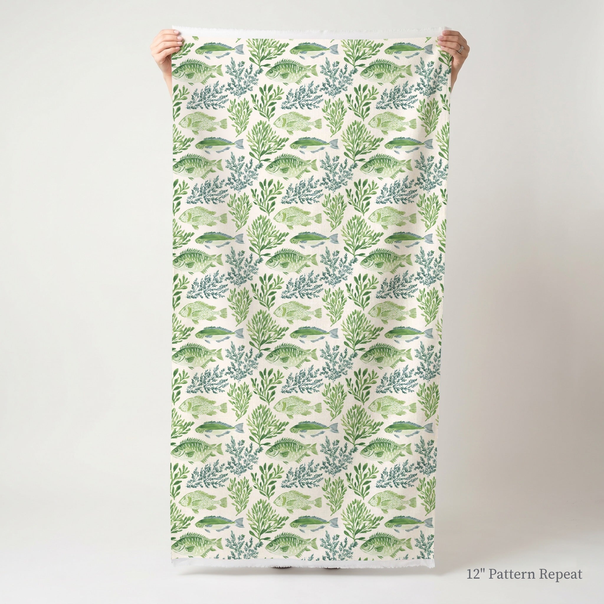 Marcellier Fish - Fabric - Linen Rowe