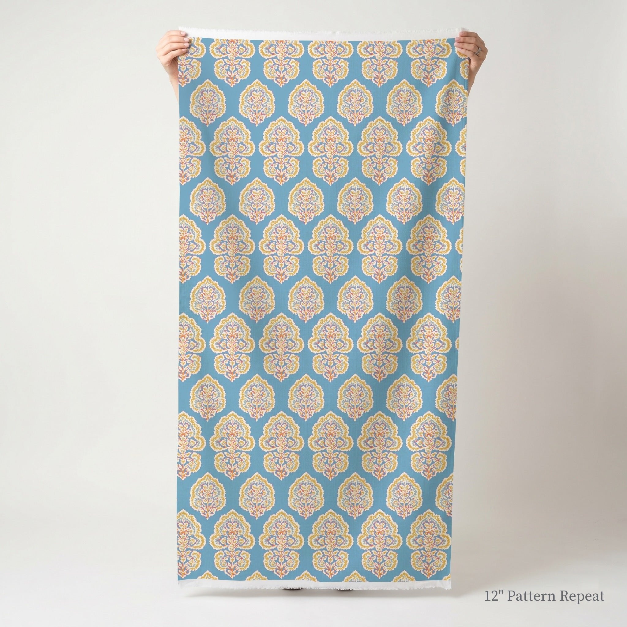 Maribel Blue - Fabric - Linen Rowe