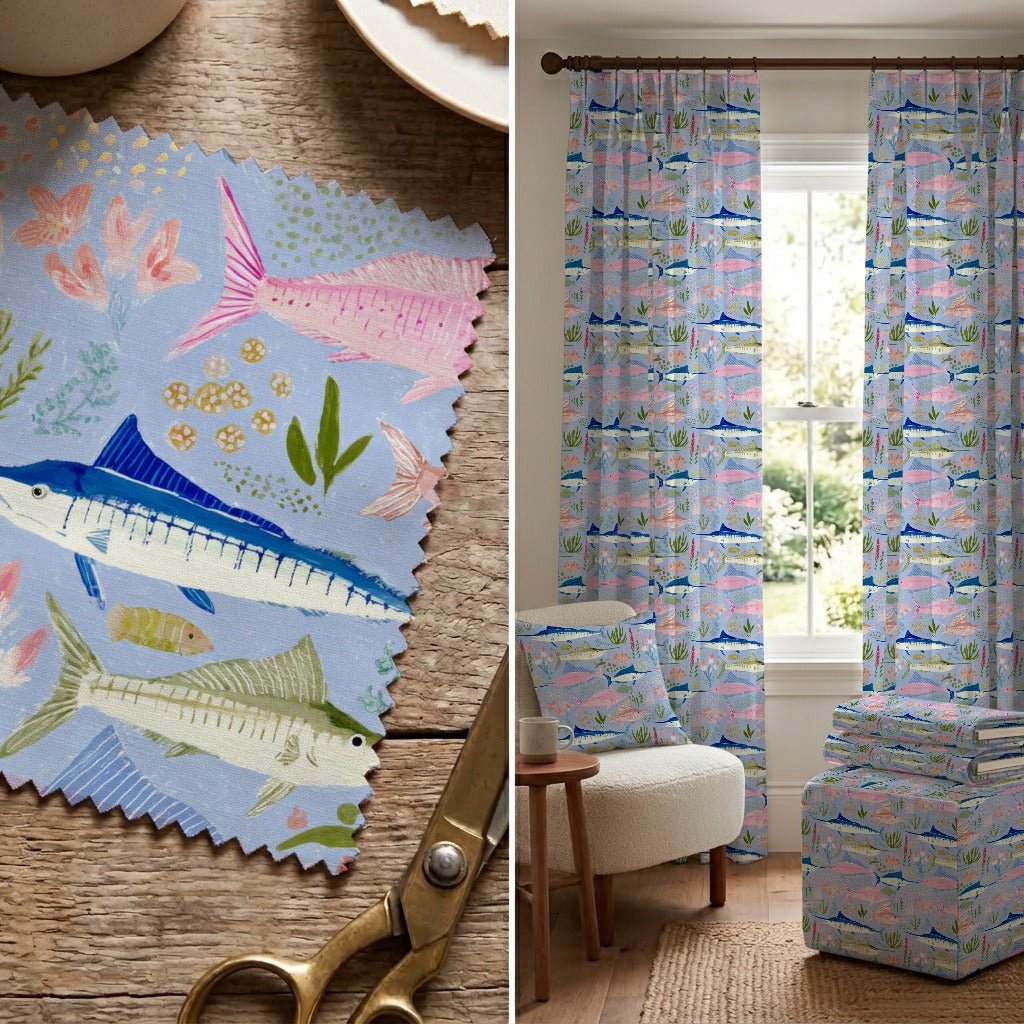 Marlin Swimming - Fabric - Linen Rowe