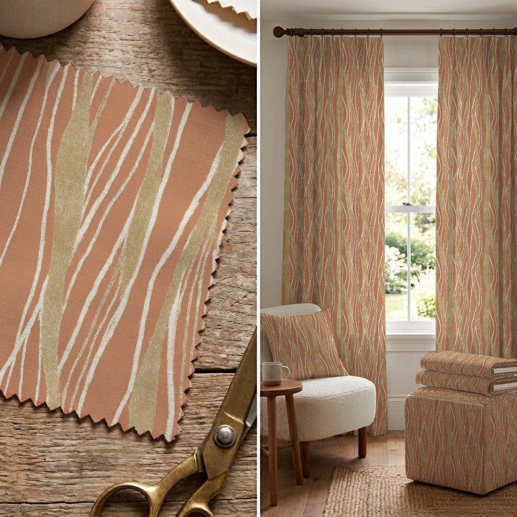 Matthias Waves - Fabric - Linen Rowe