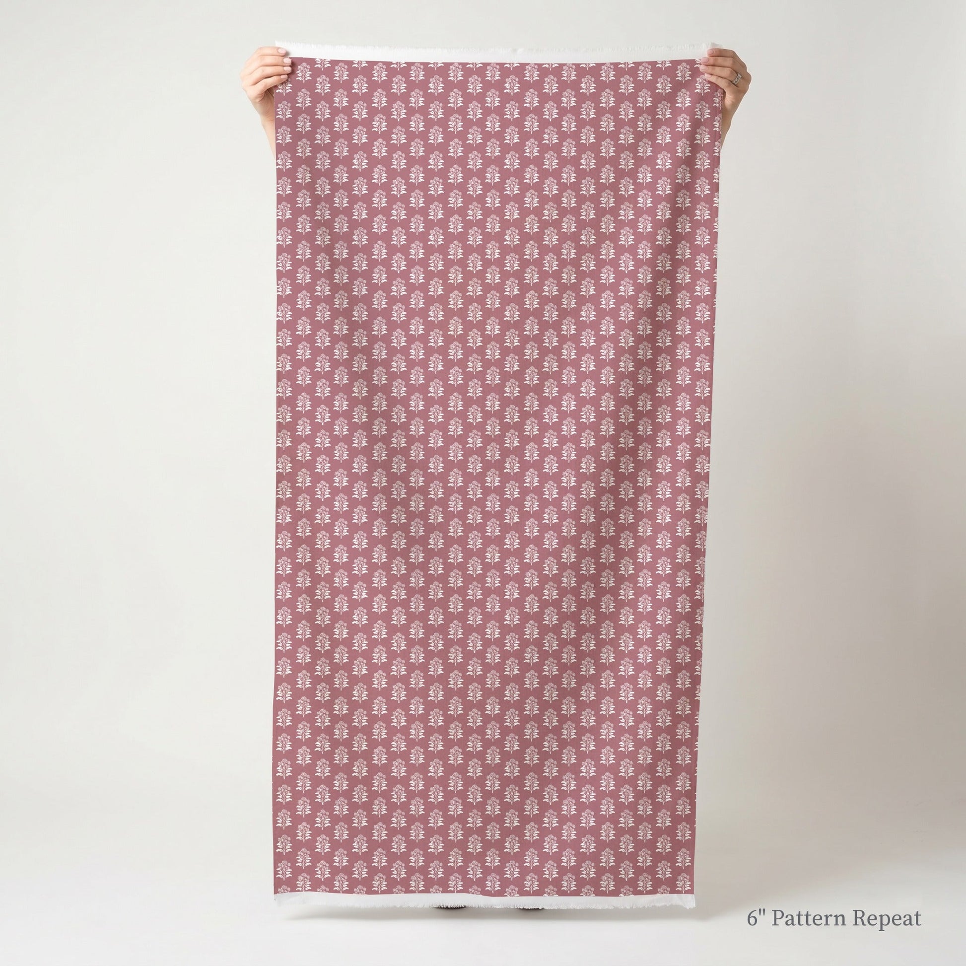 Mauve Trees - Fabric - Linen Rowe