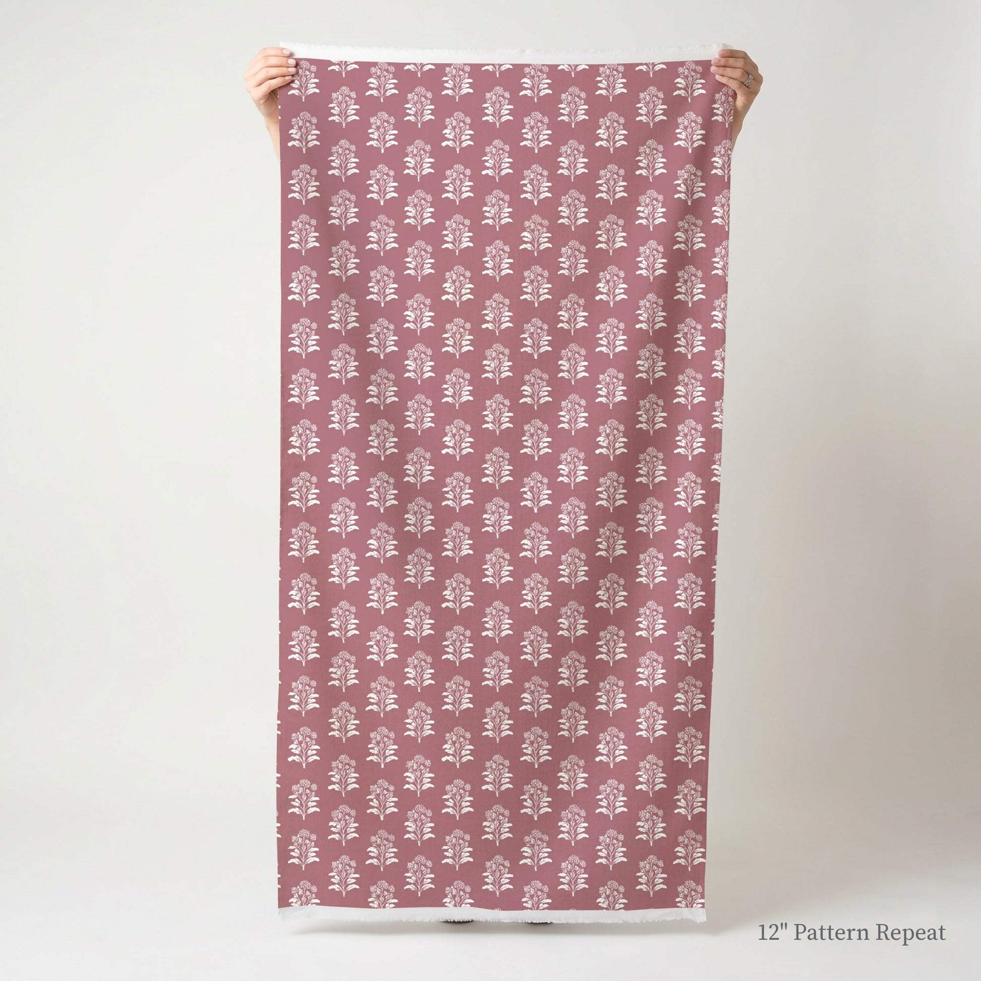 Mauve Trees - Fabric - Linen Rowe