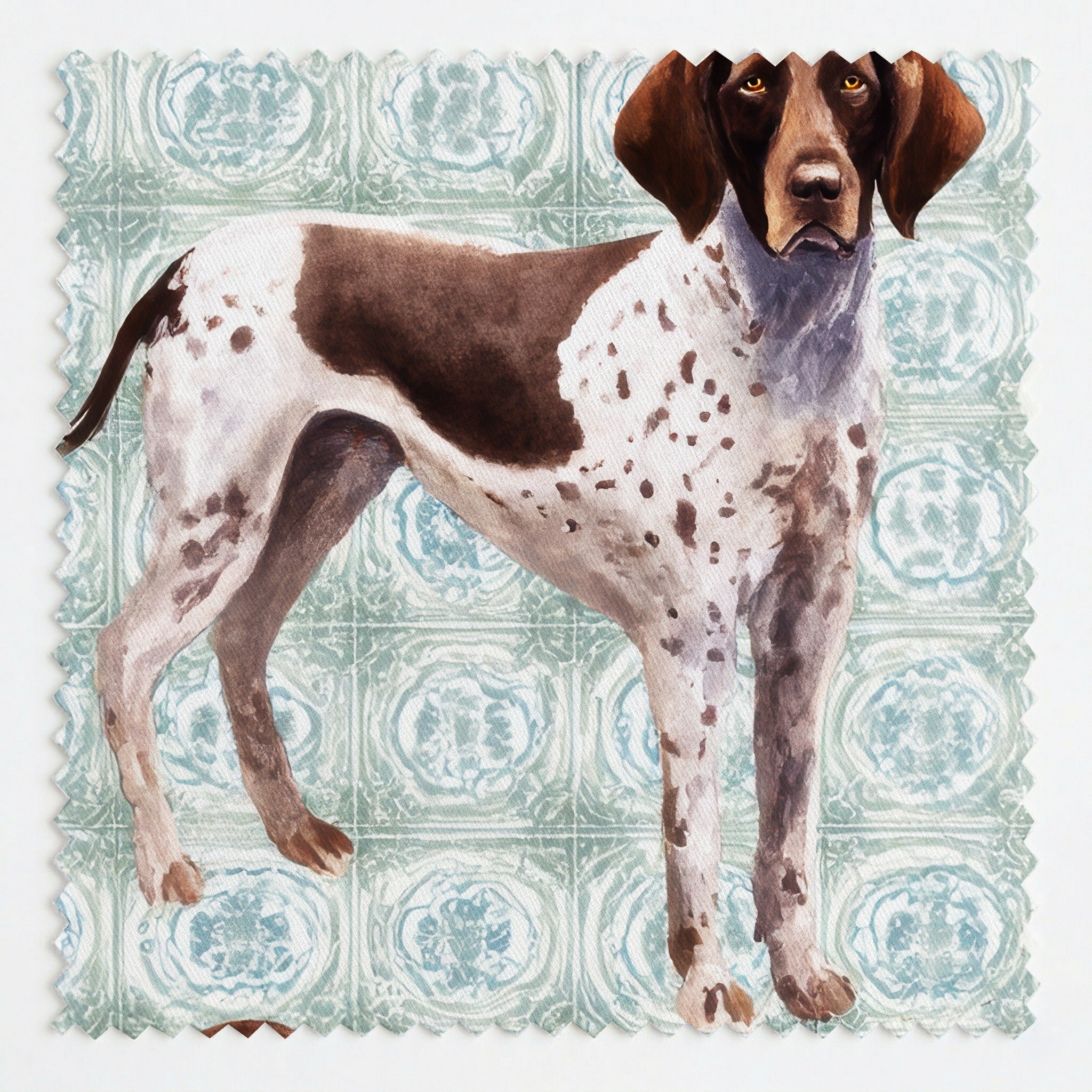 Mediterranean German Shorthair - Fabric - Linen Rowe