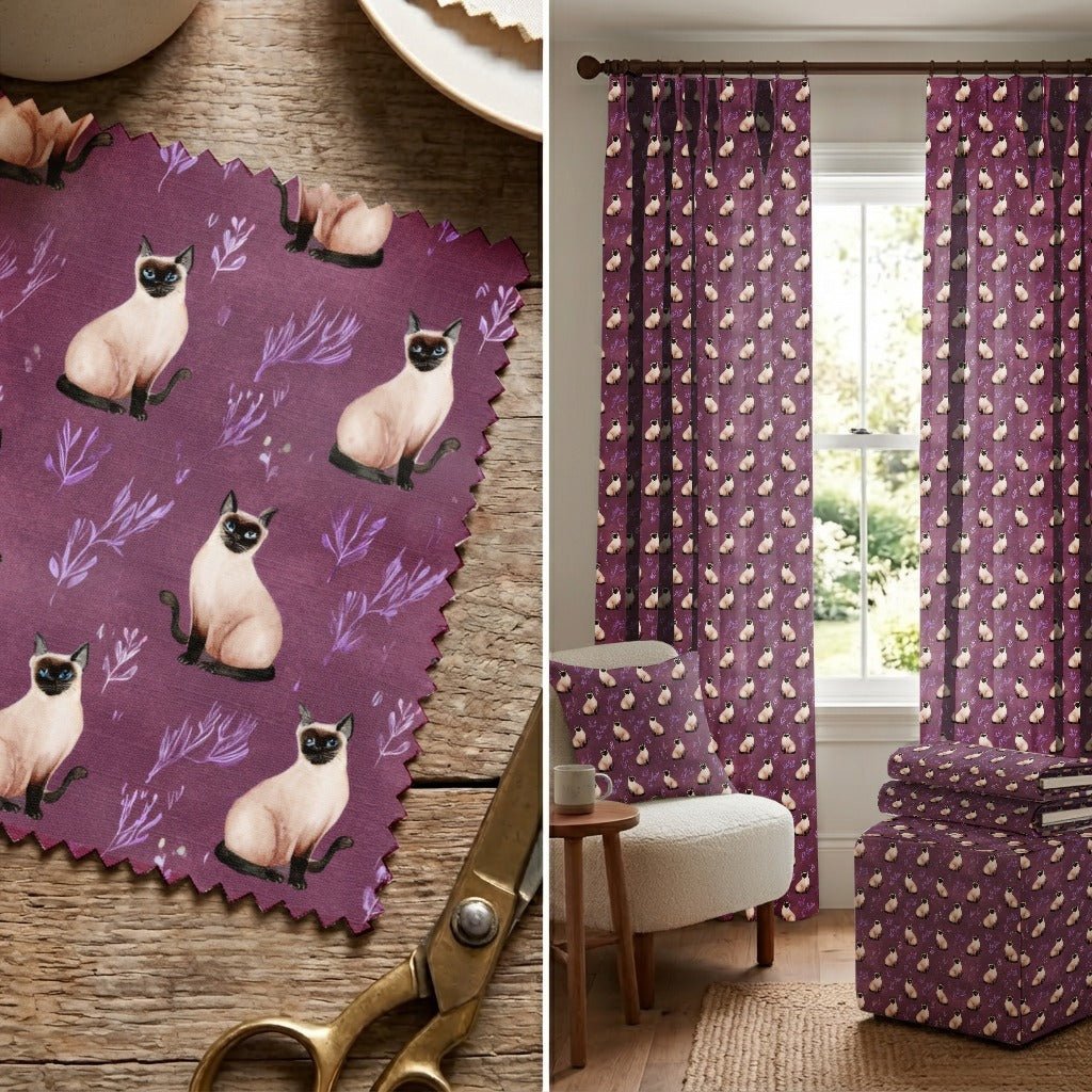 Merlot Siamese - Fabric - Linen Rowe