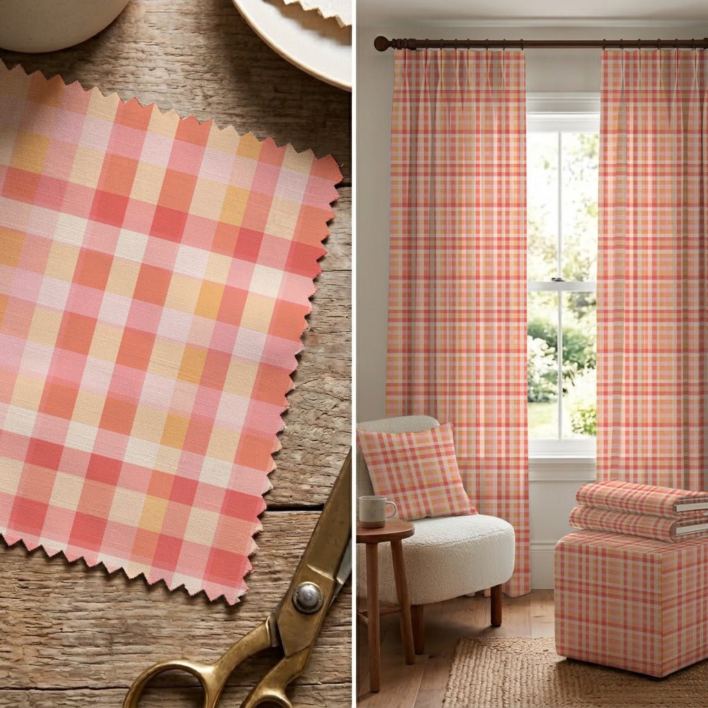 Mermaid Gingham - Fabric - Linen Rowe