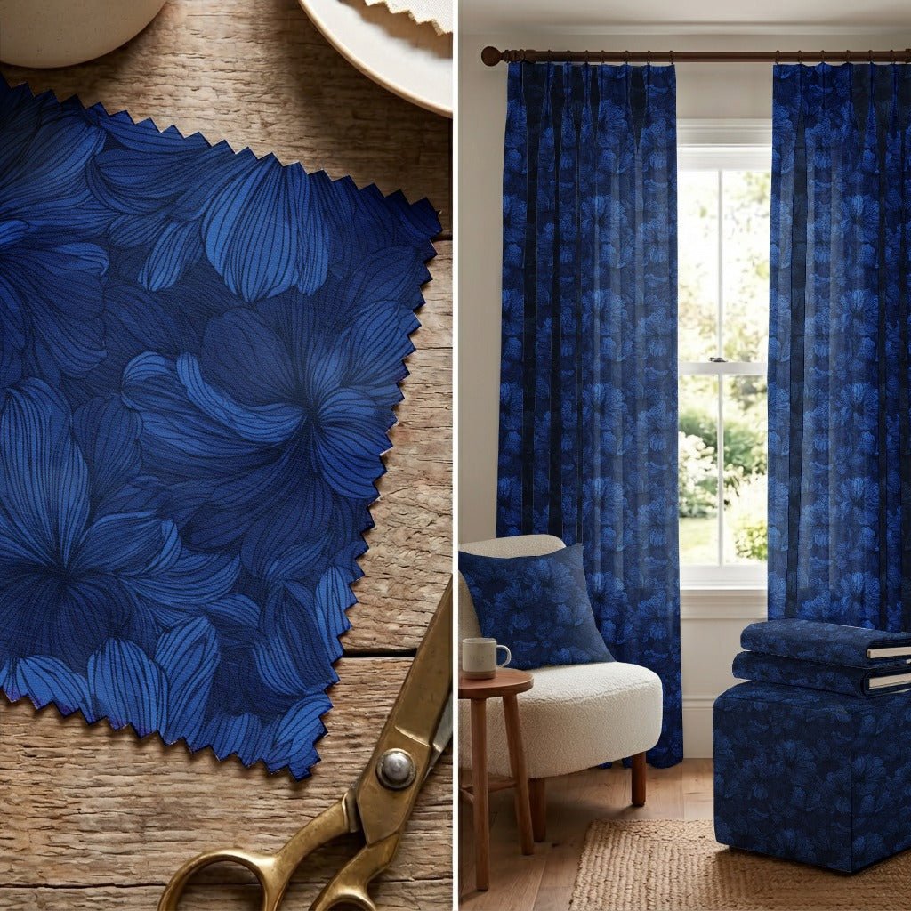 Midnight Bloom - Fabric - Linen Rowe