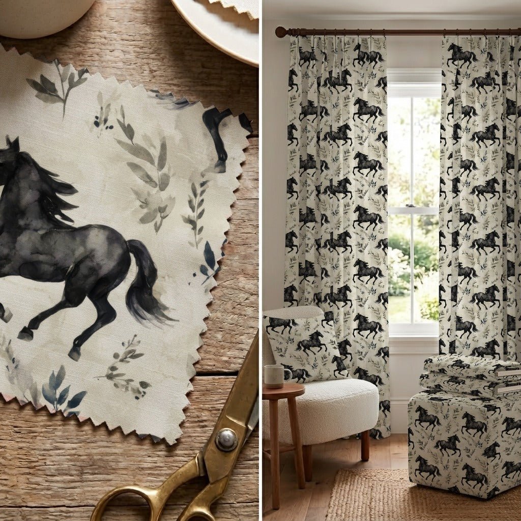 Midnight Gallop - Fabric - Linen Rowe