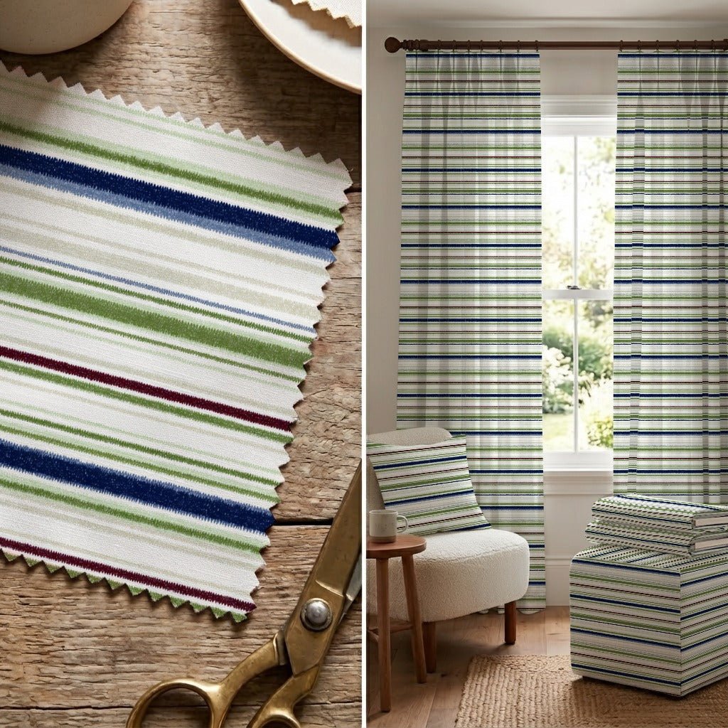 Mielle Stripes - Fabric - Linen Rowe