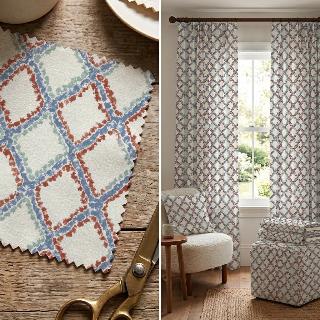 Milton Lattice - Fabric - Linen Rowe