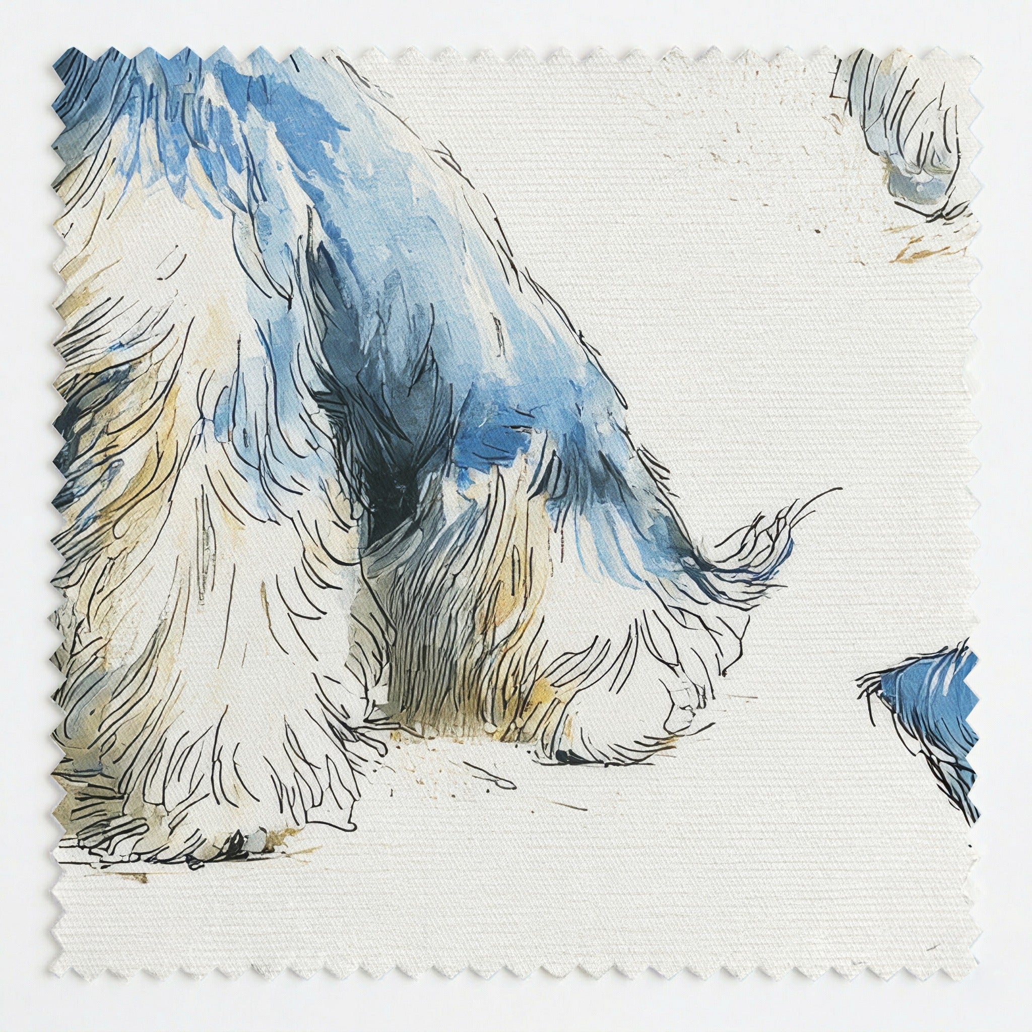 Mini Schnauzer Cool Shades - Fabric - Linen Rowe