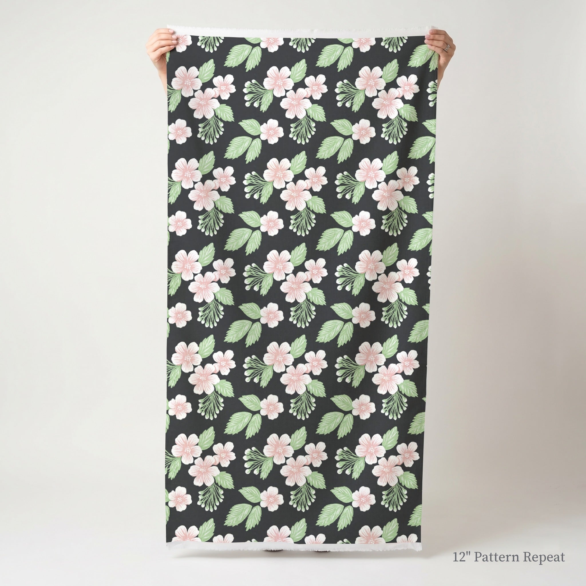 Mireille Floral - Fabric - Linen Rowe