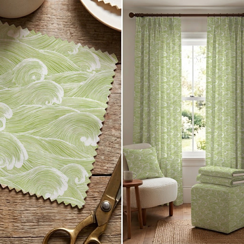 Mirette Waves - Fabric - Linen Rowe