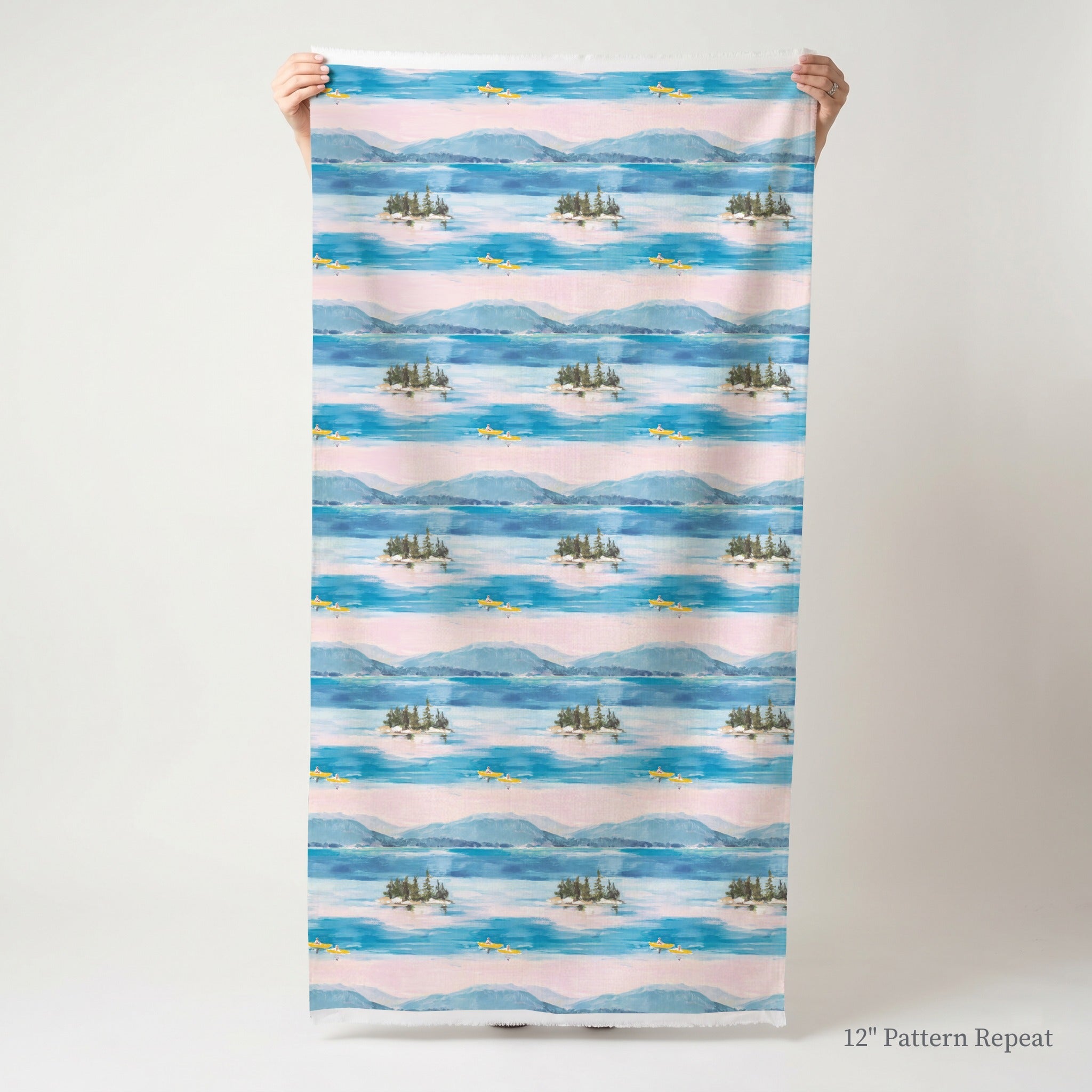 Misty Lake - Fabric - Linen Rowe