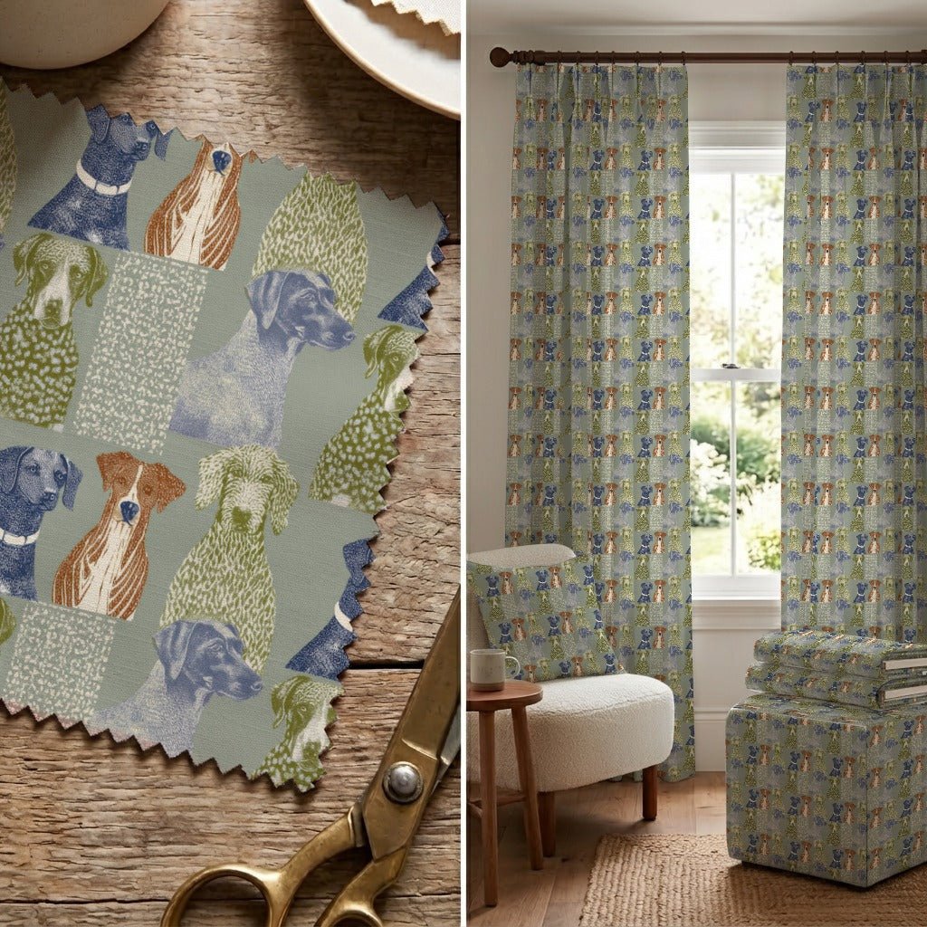 Modern Dogs - Fabric - Linen Rowe