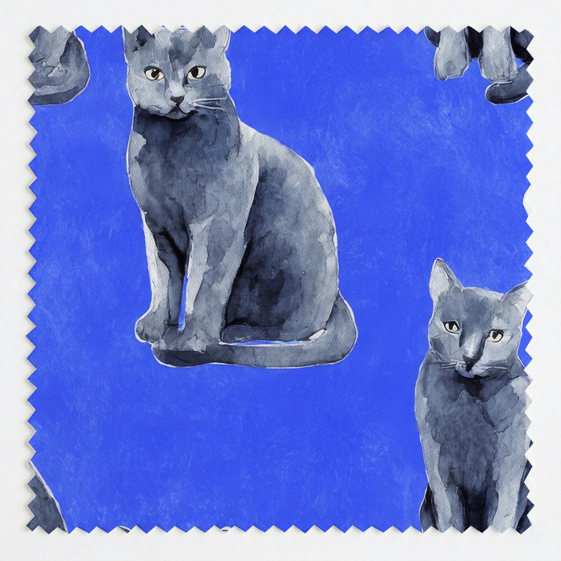 Modern Indigo Russian Blues - Fabric - Linen Rowe