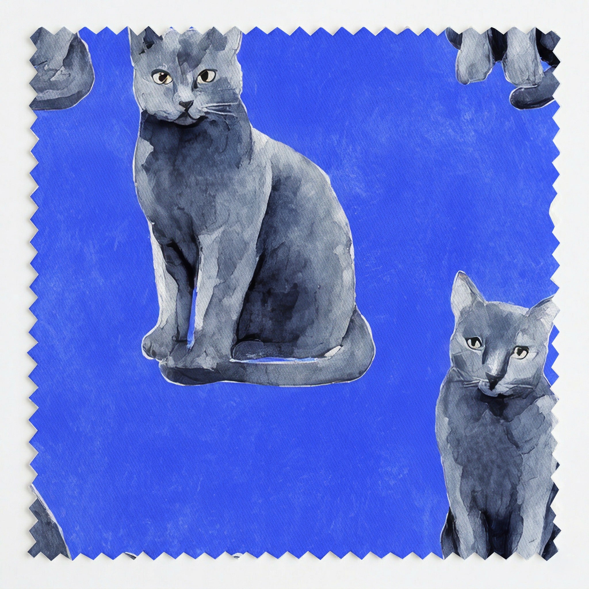Modern Indigo Russian Blues - Fabric - Linen Rowe