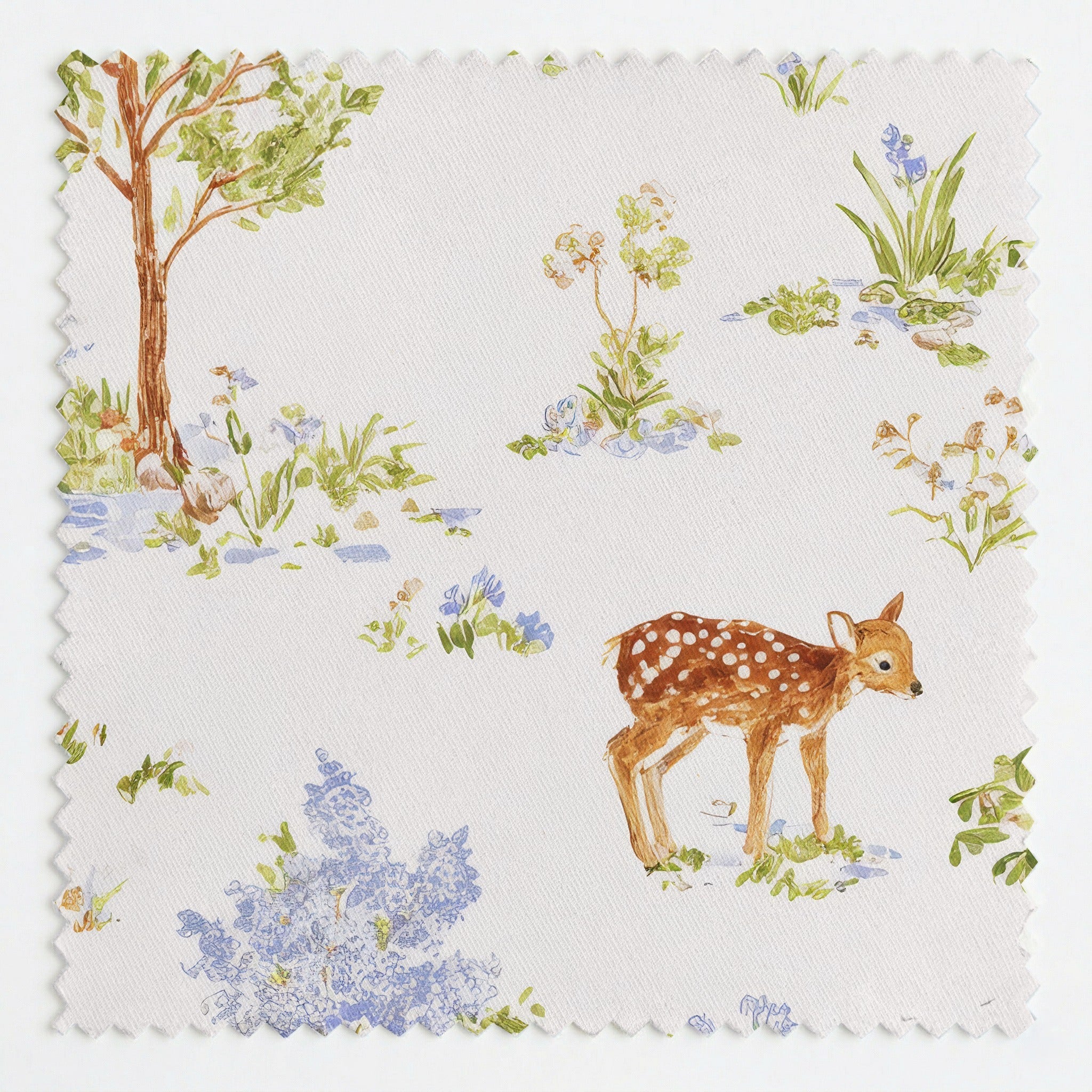 Mom & Baby Deer - Fabric - Linen Rowe