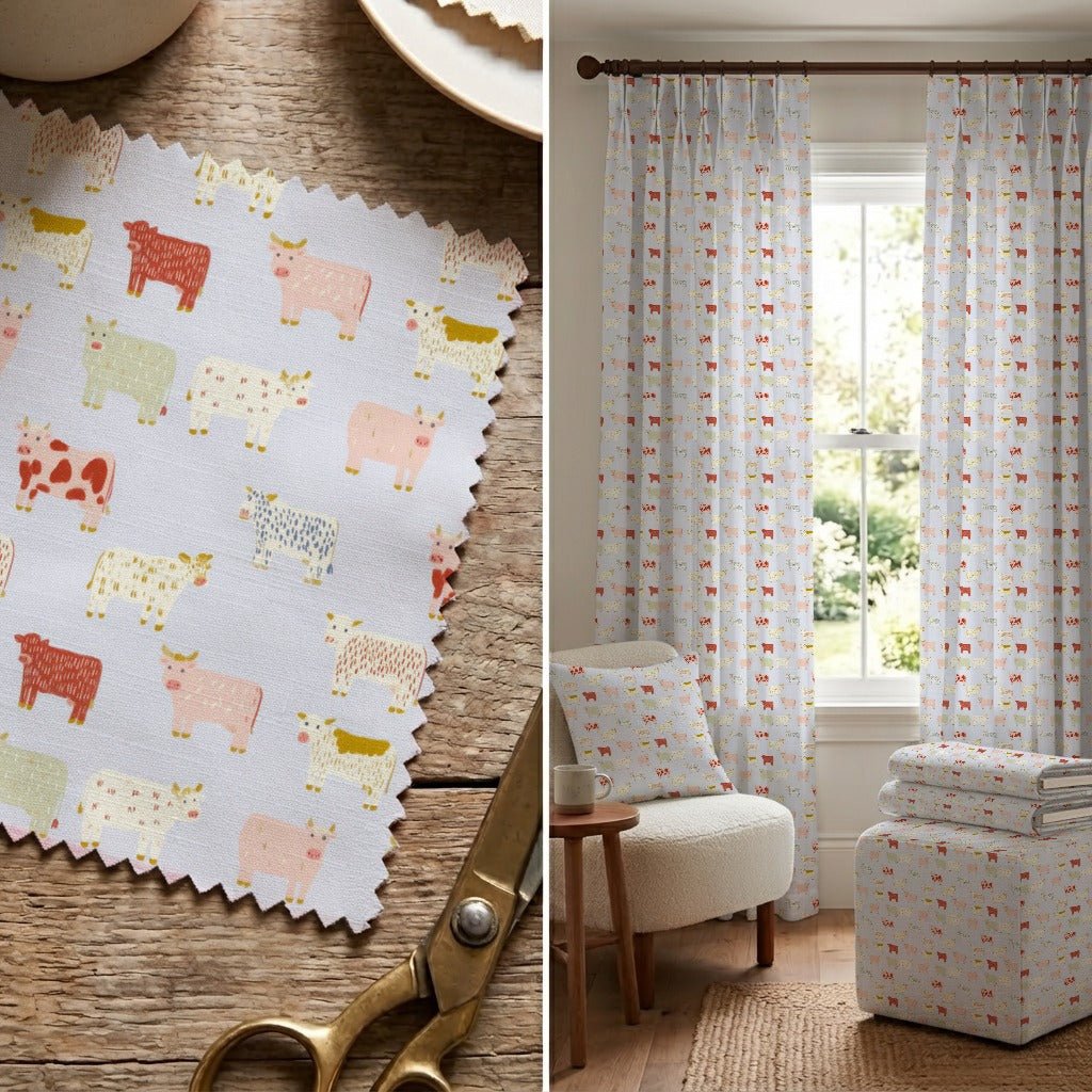 Moo Ahead - Fabric - Linen Rowe