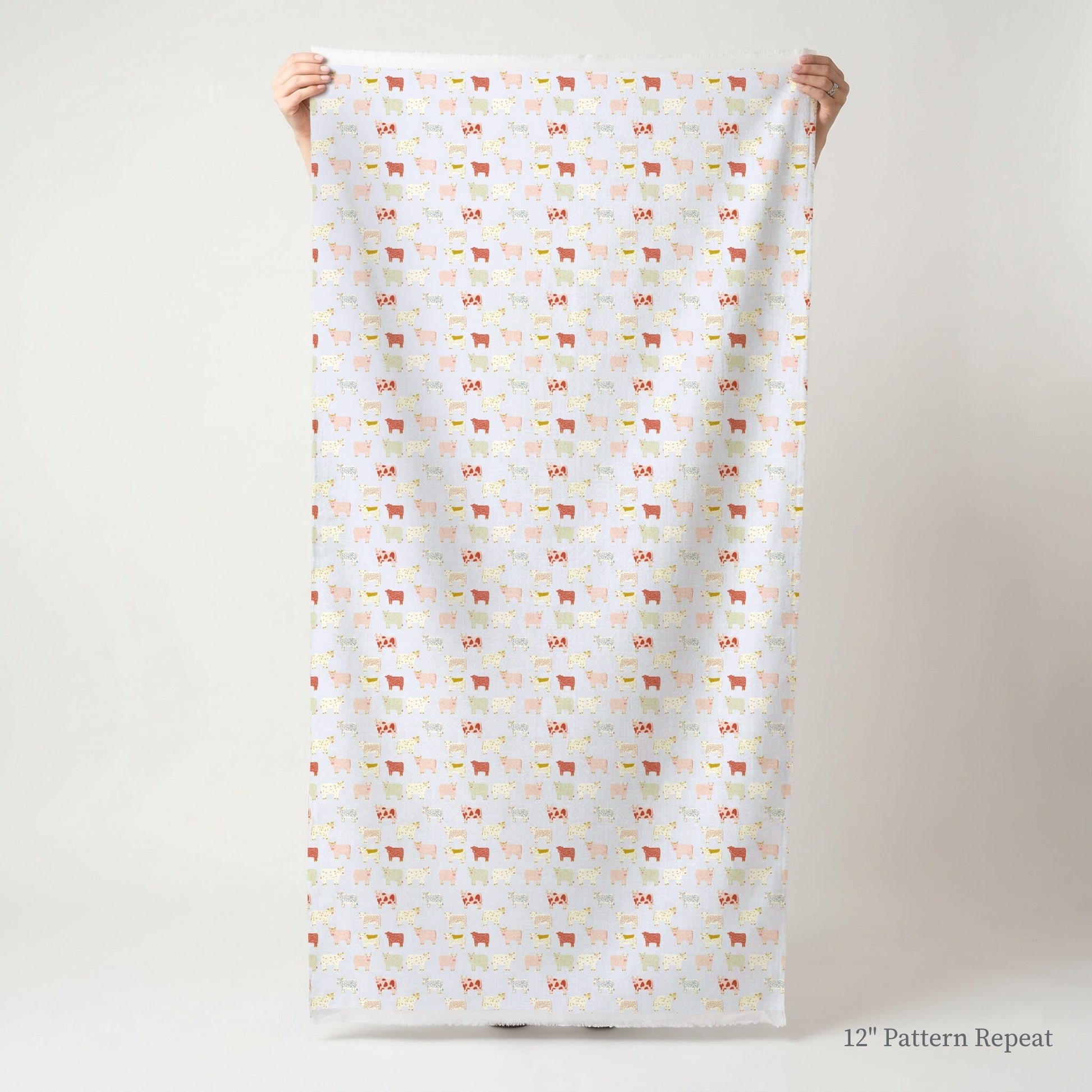 Moo Ahead - Fabric - Linen Rowe