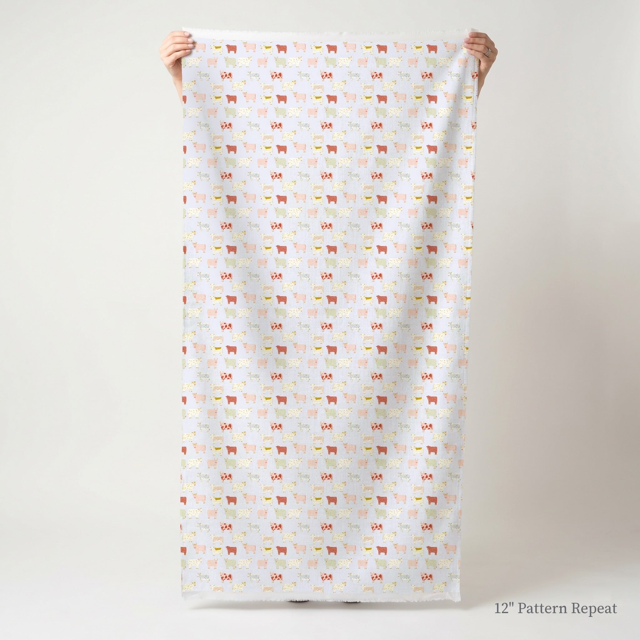 Moo Ahead - Fabric - Linen Rowe