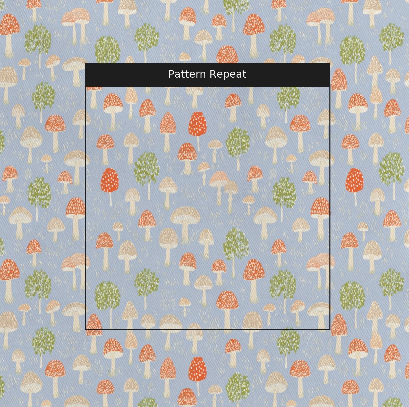 Mushroom Forest_ - Fabric - Linen Rowe