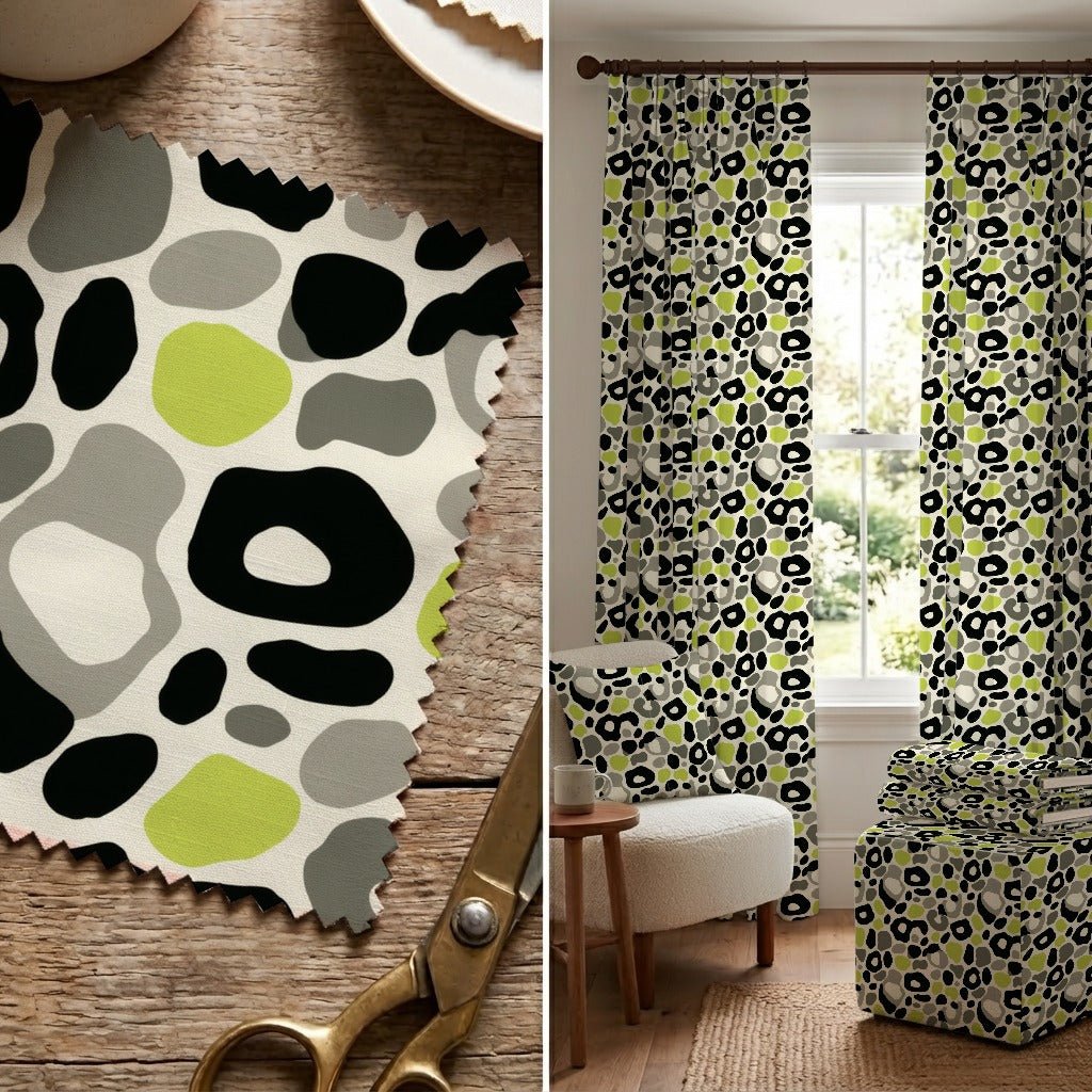 Nadia Leopard - Fabric - Linen Rowe
