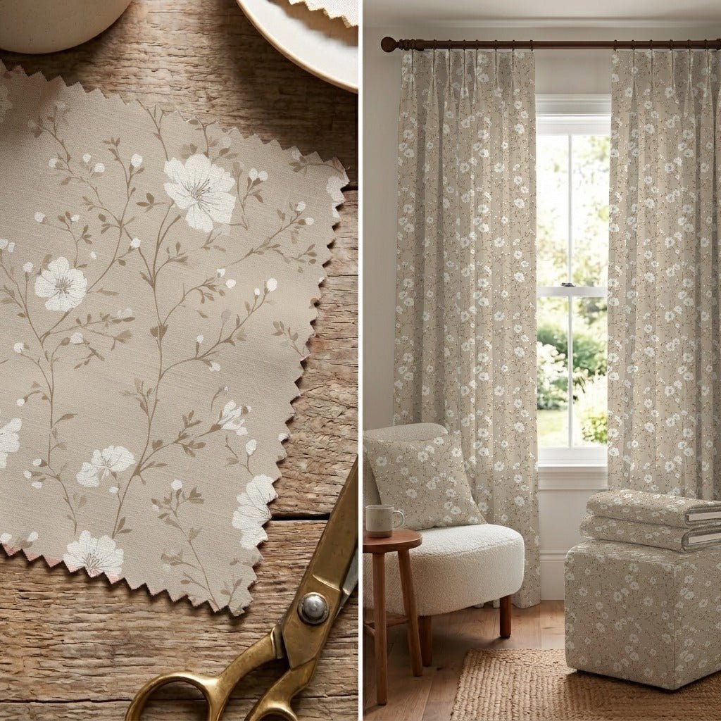 Natalia Blossoms - Fabric - Linen Rowe
